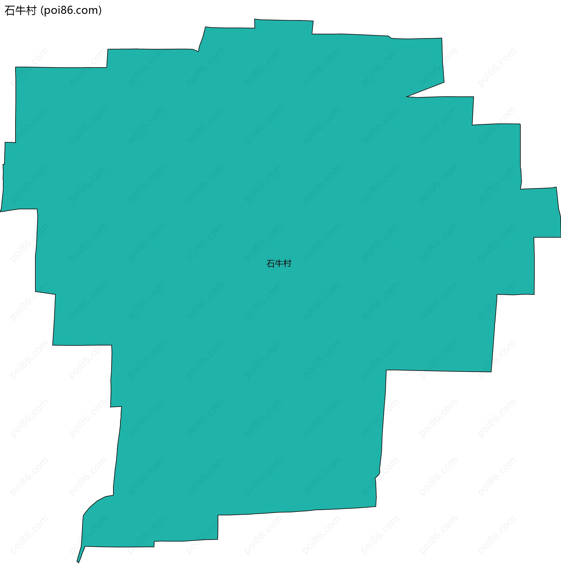 石牛村边界地图