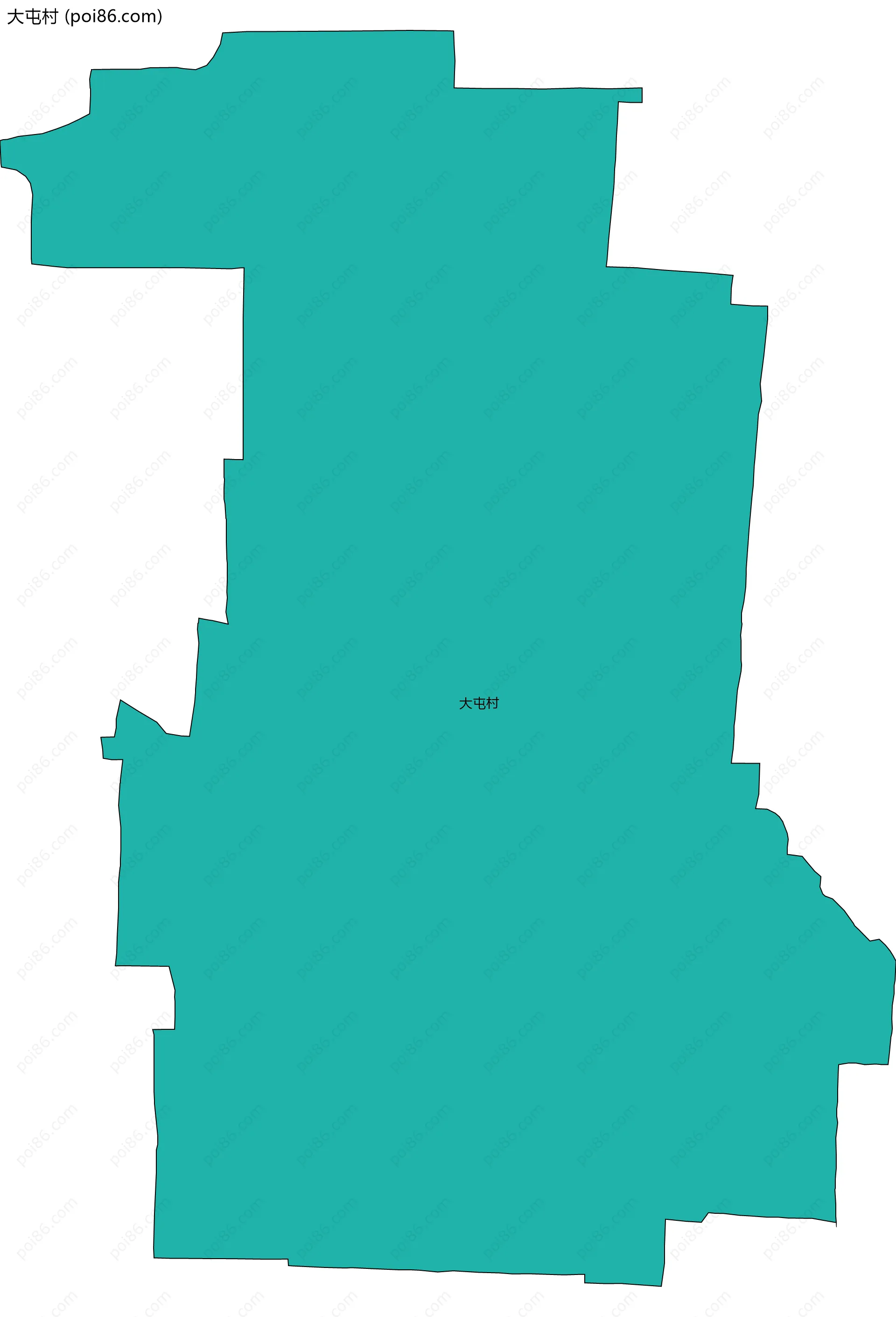 大屯村边界地图