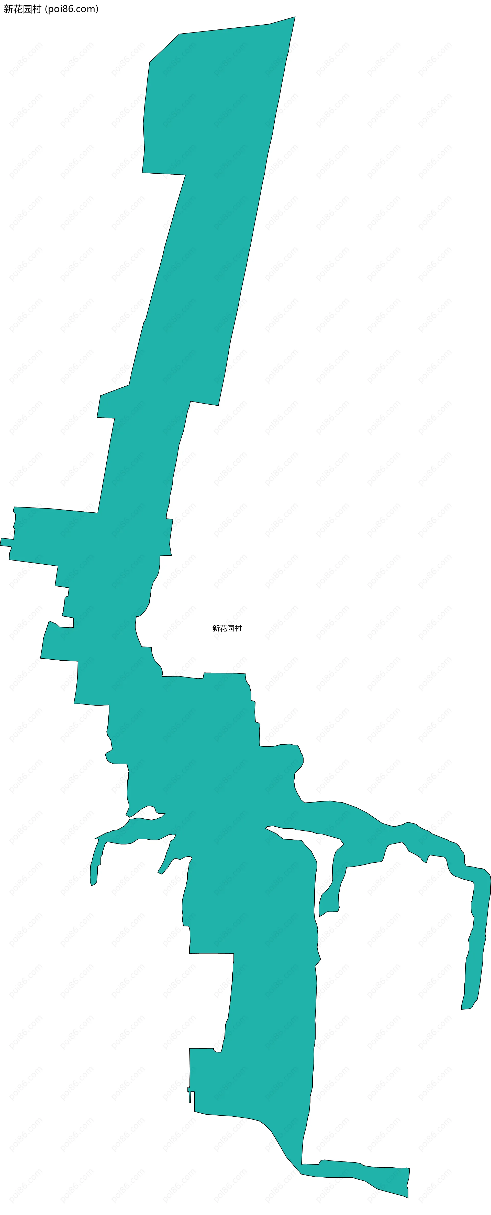 新花园村边界地图