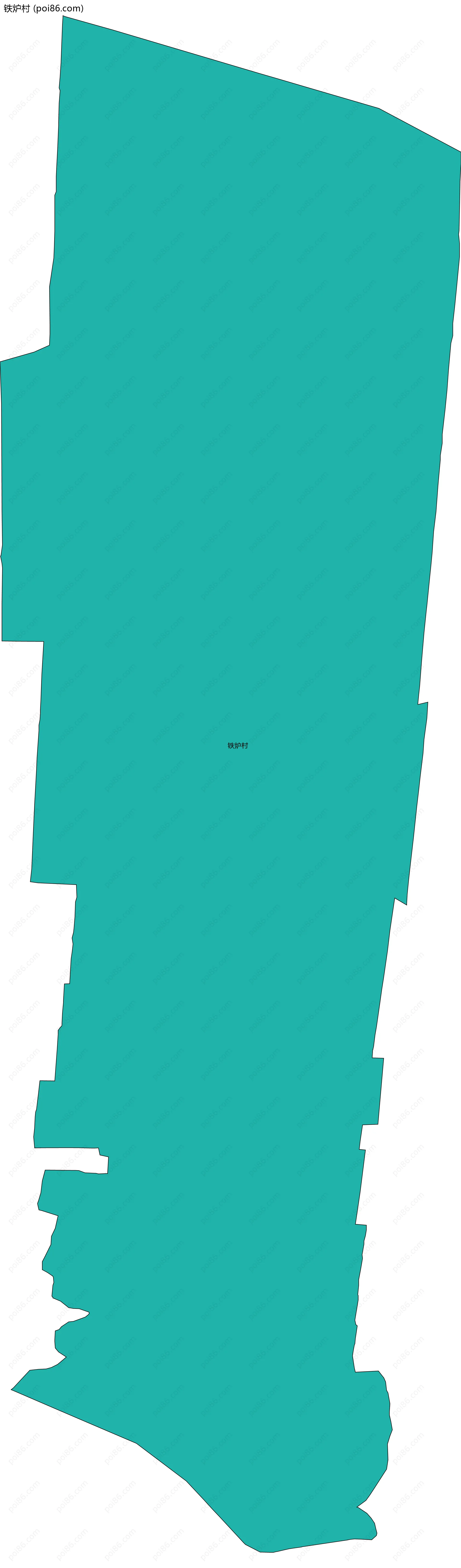 铁炉村边界地图