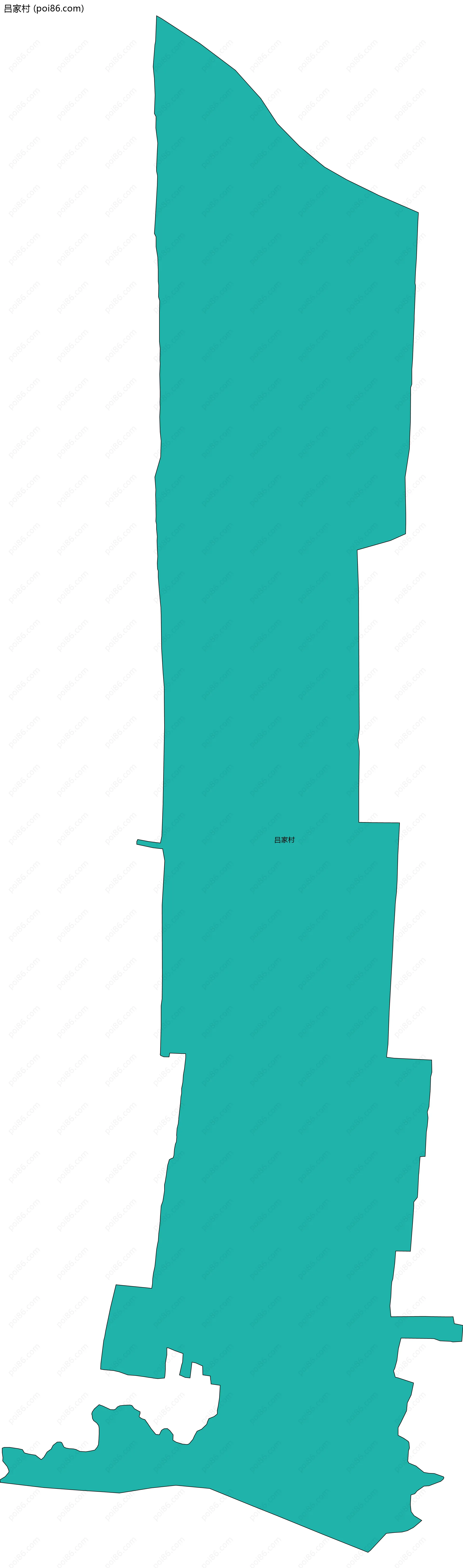 吕家村边界地图