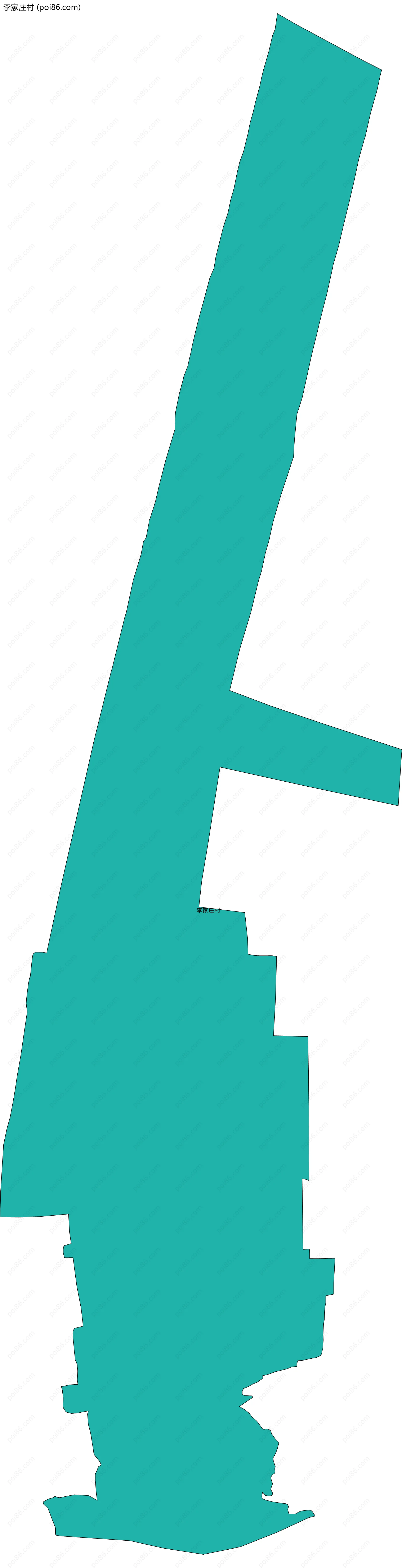 李家庄村边界地图