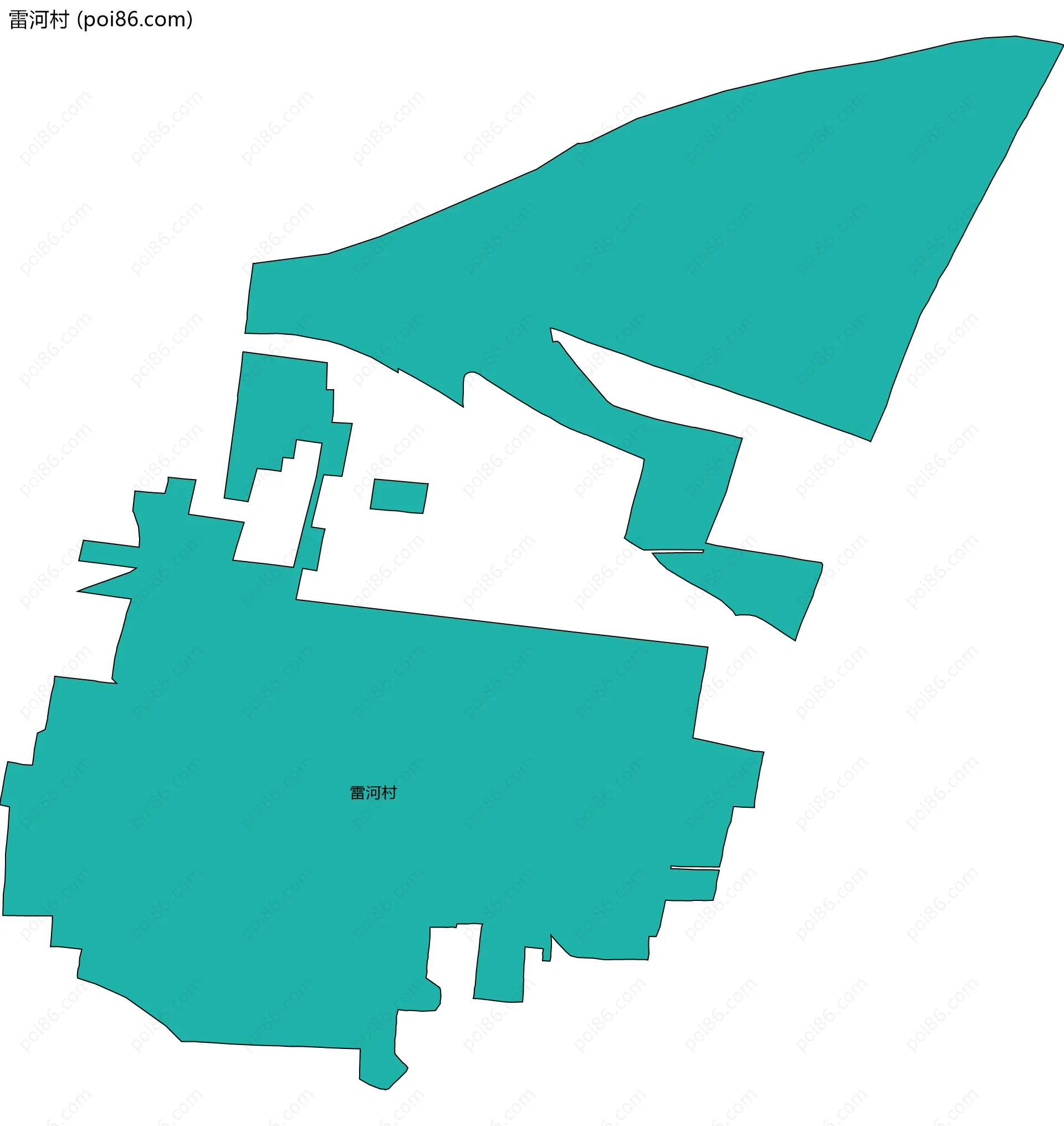 雷河村边界地图