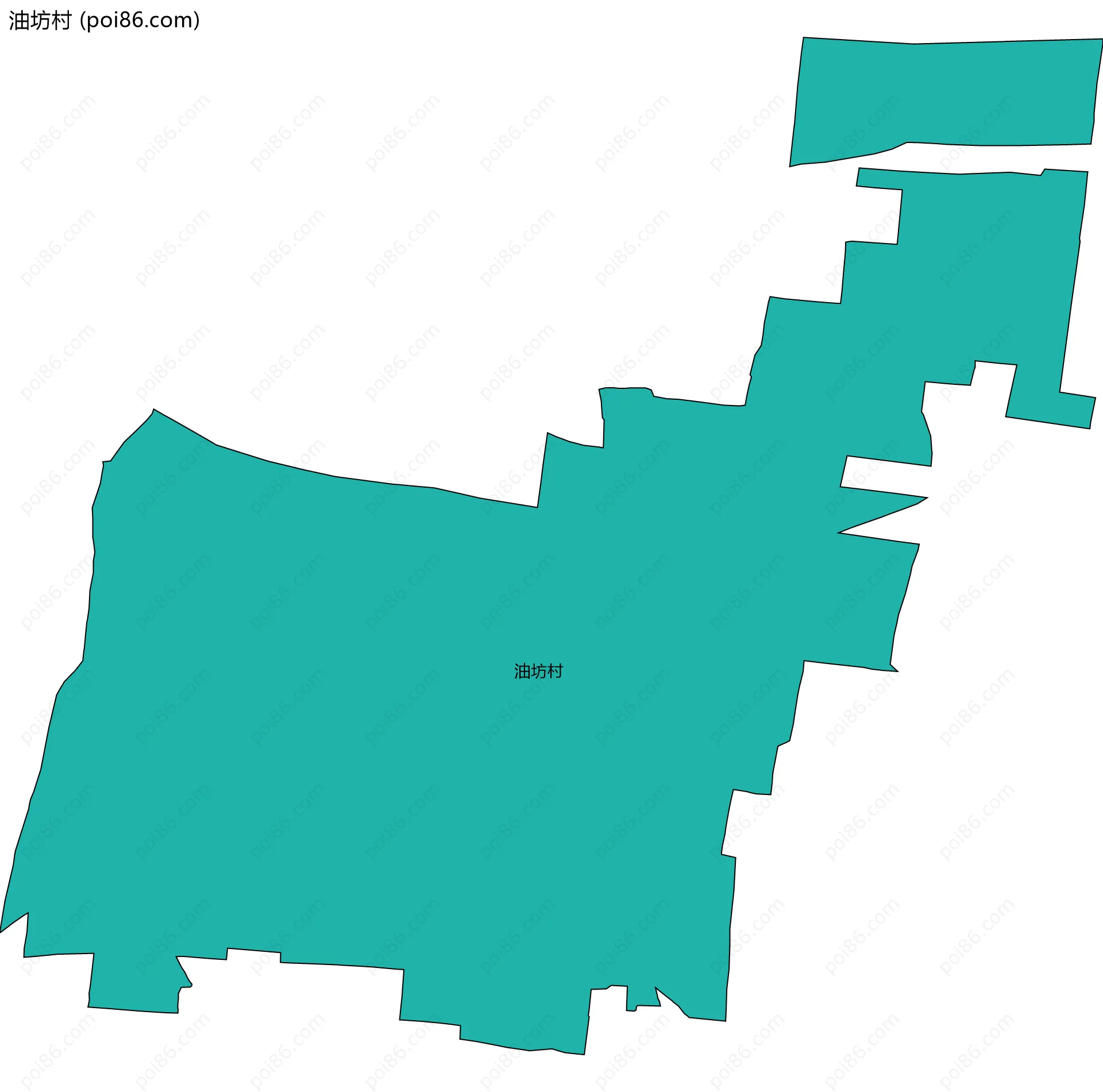 油坊村边界地图