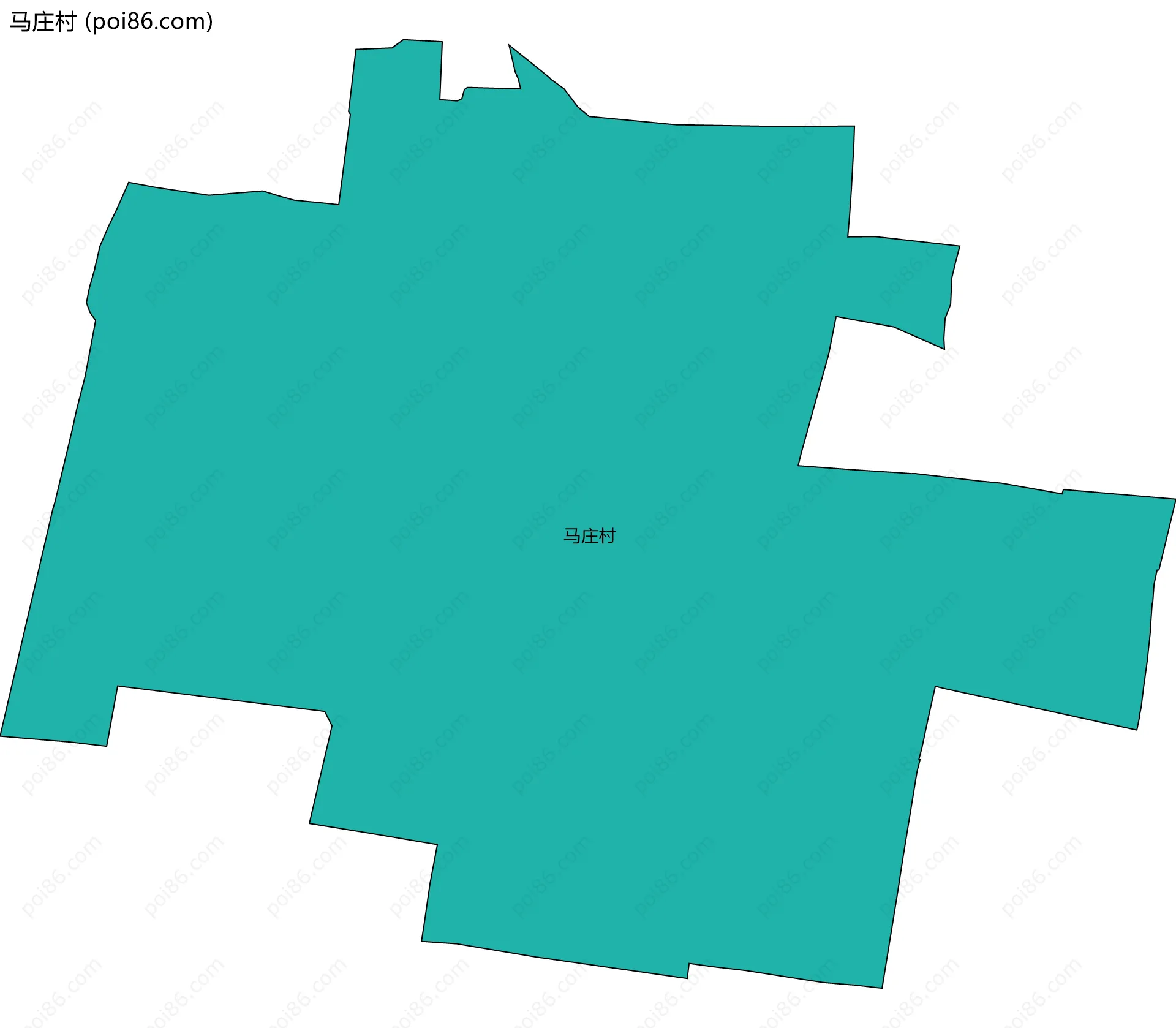 马庄村边界地图