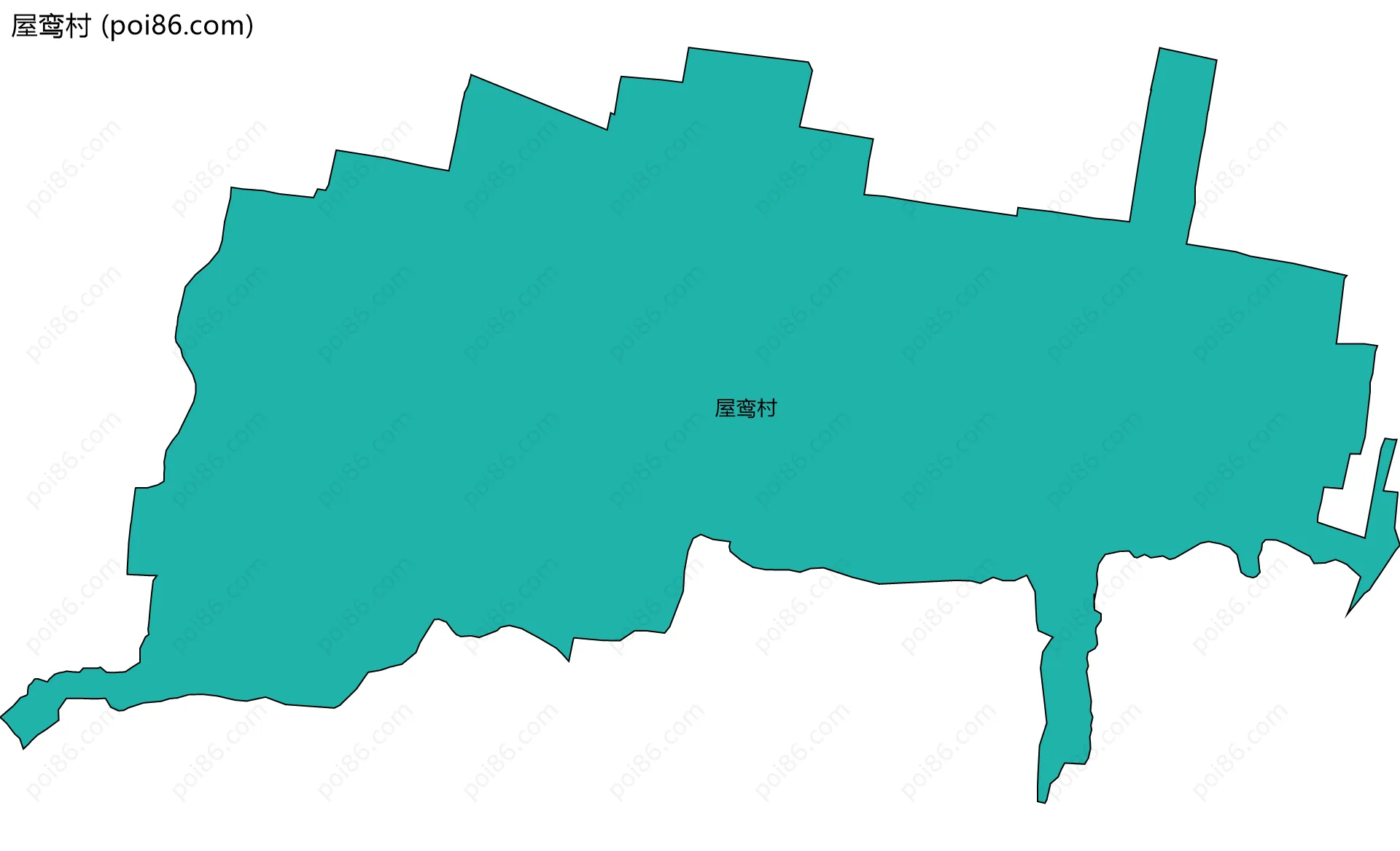 屋鸾村边界地图