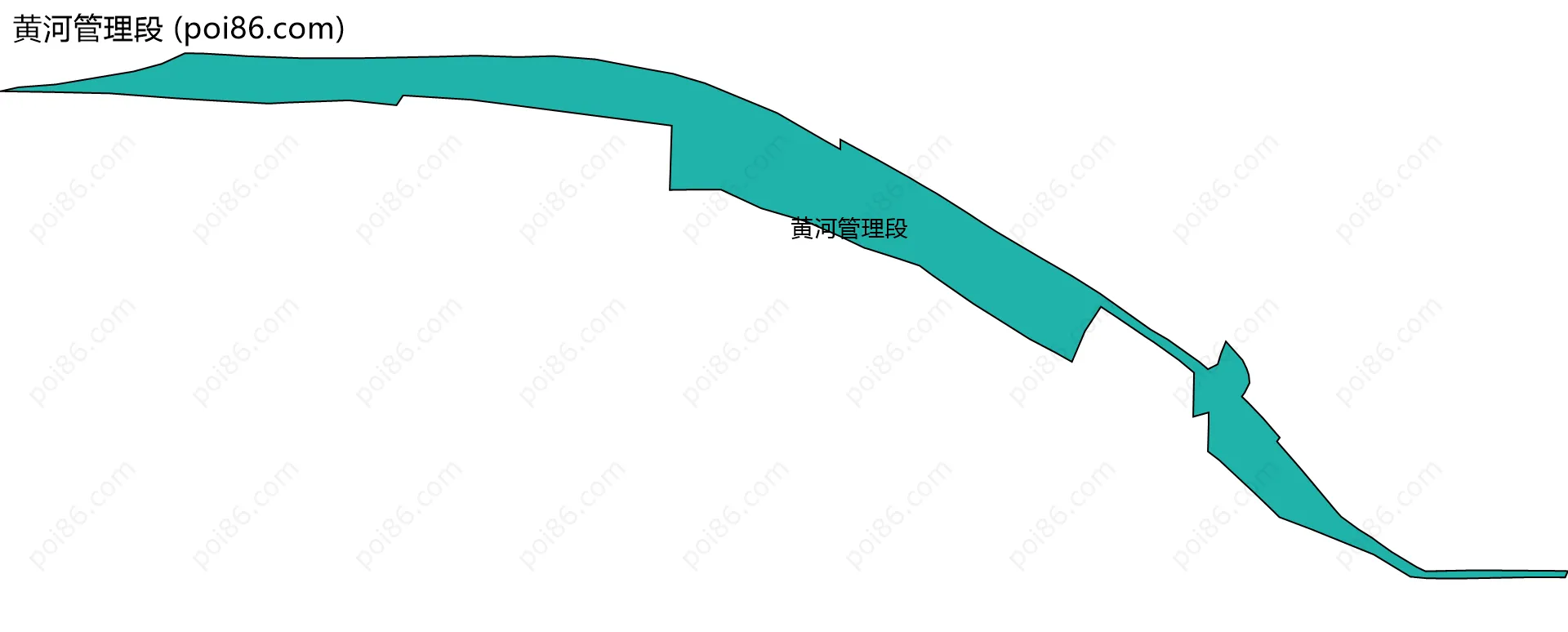 黄河管理段边界地图