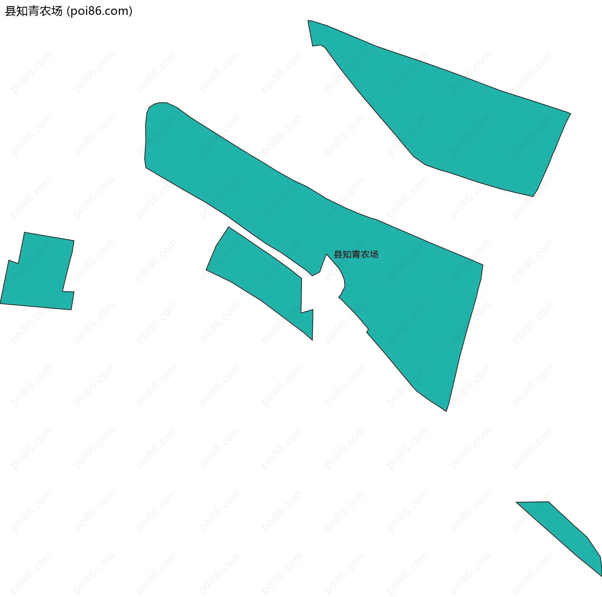 县知青农场边界地图