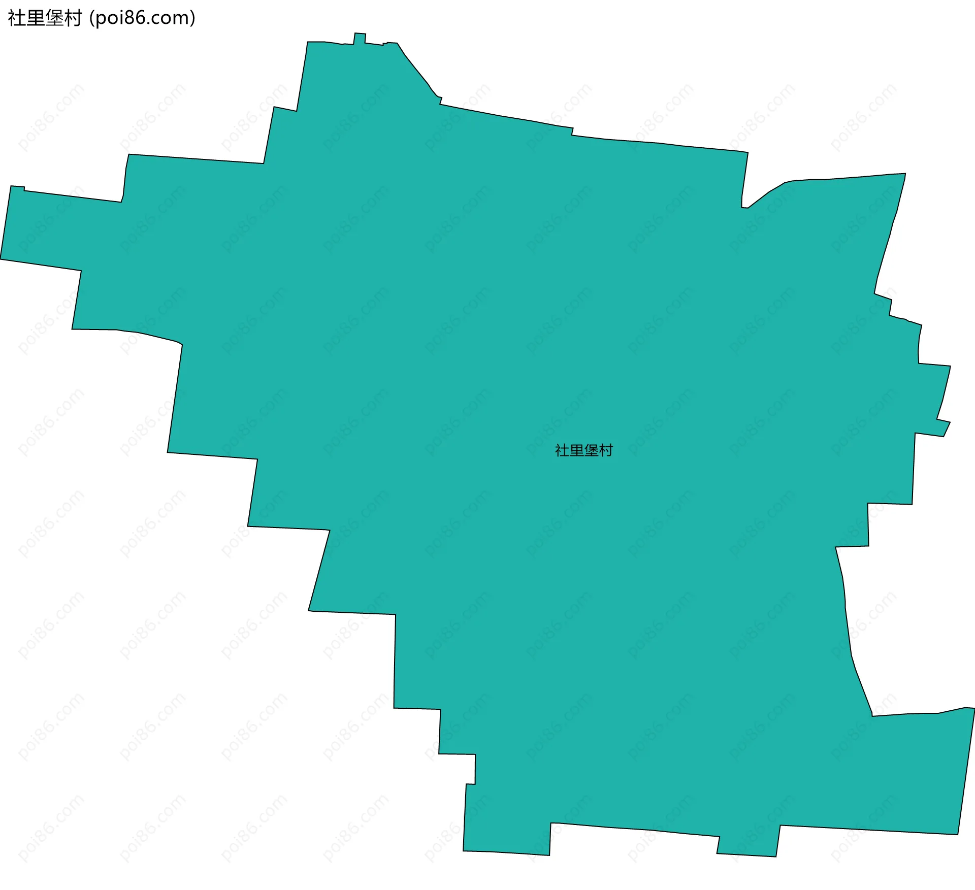 社里堡村边界地图