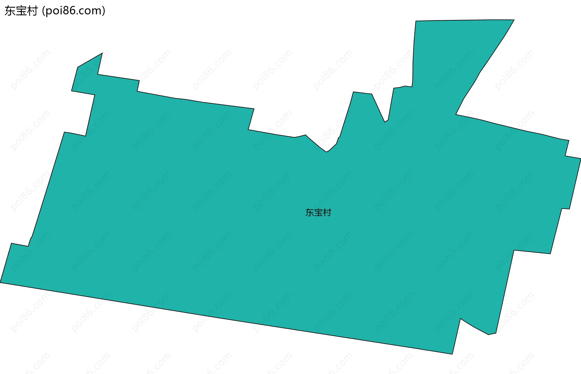 东宝村边界地图