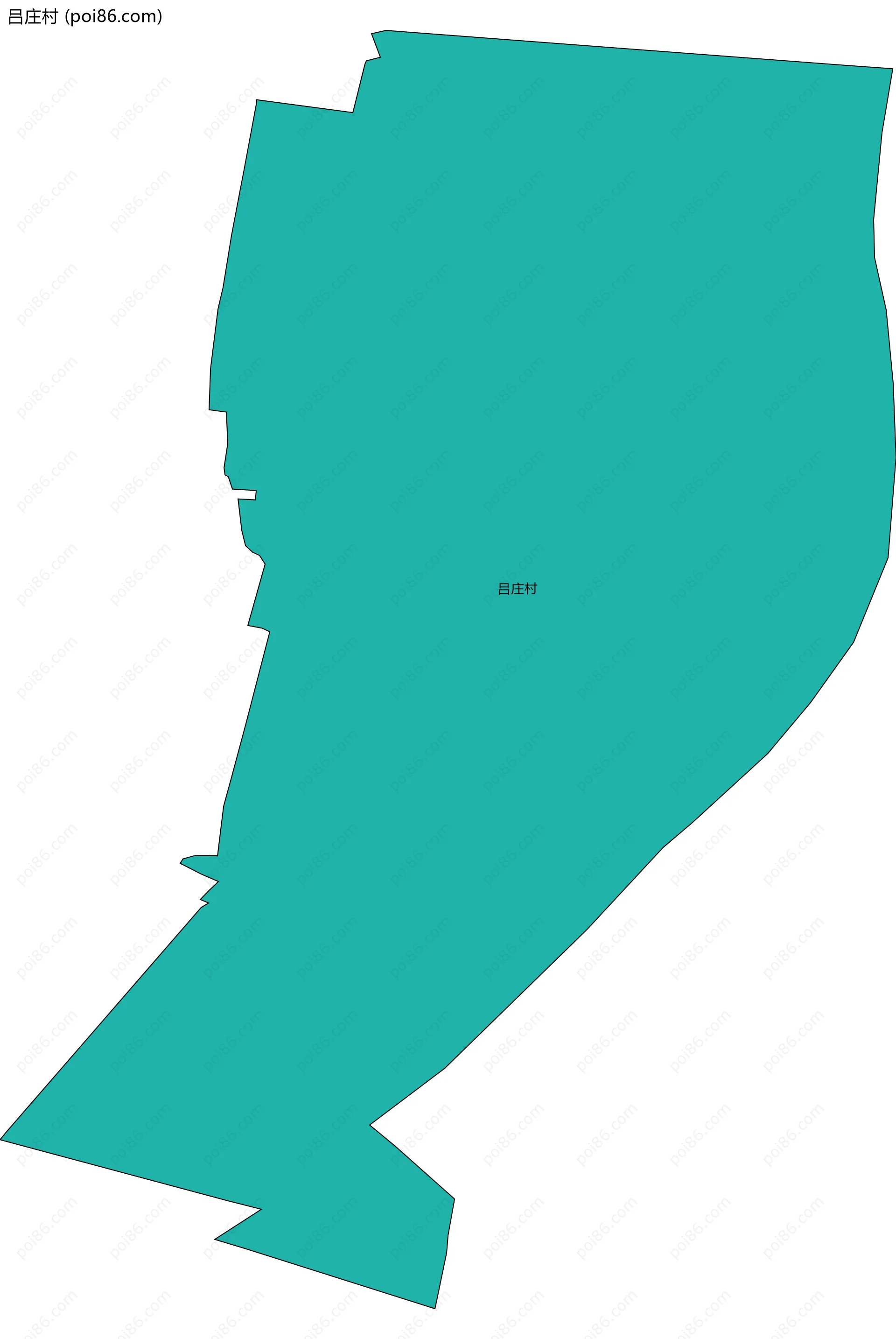 吕庄村边界地图