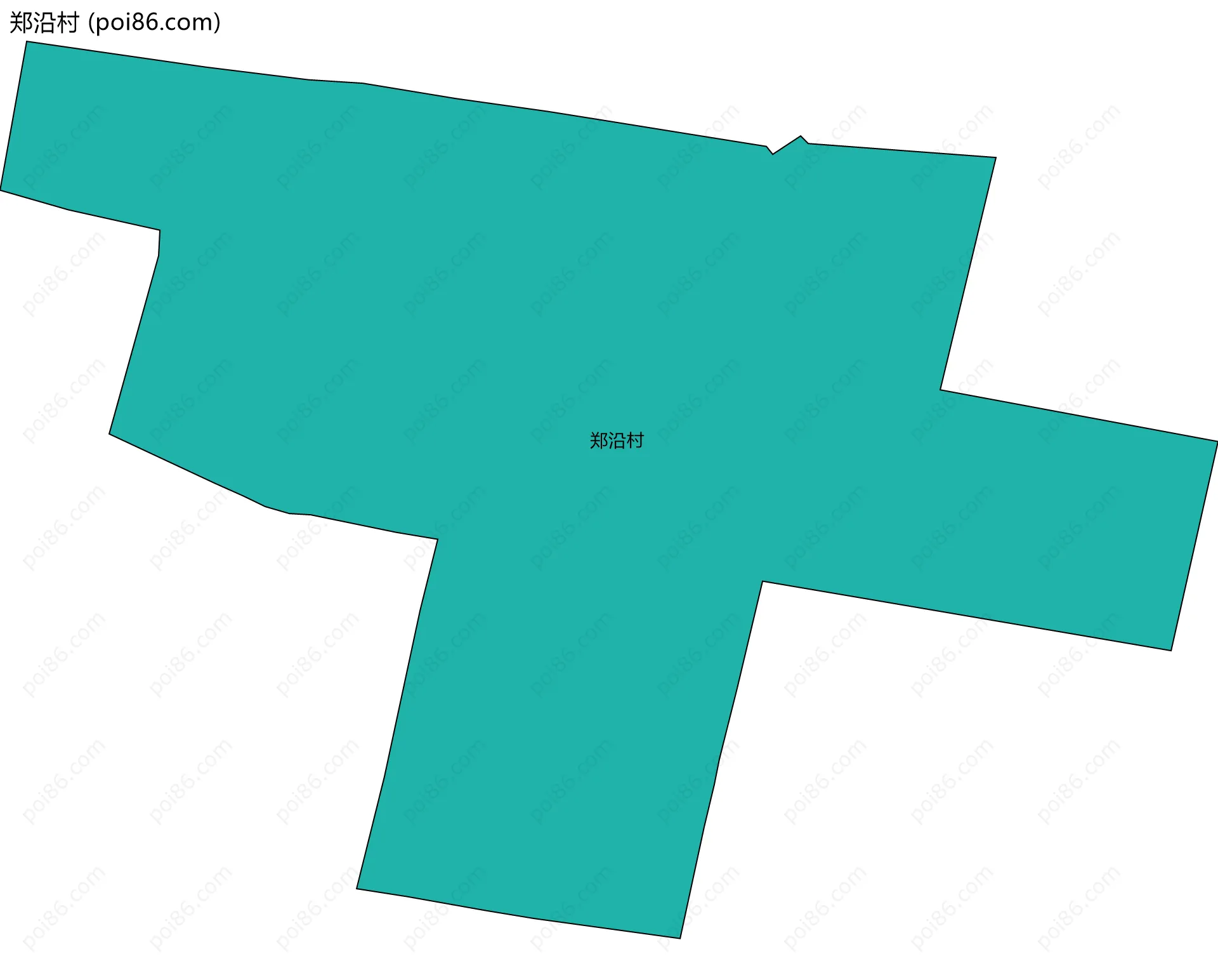 郑沿村边界地图