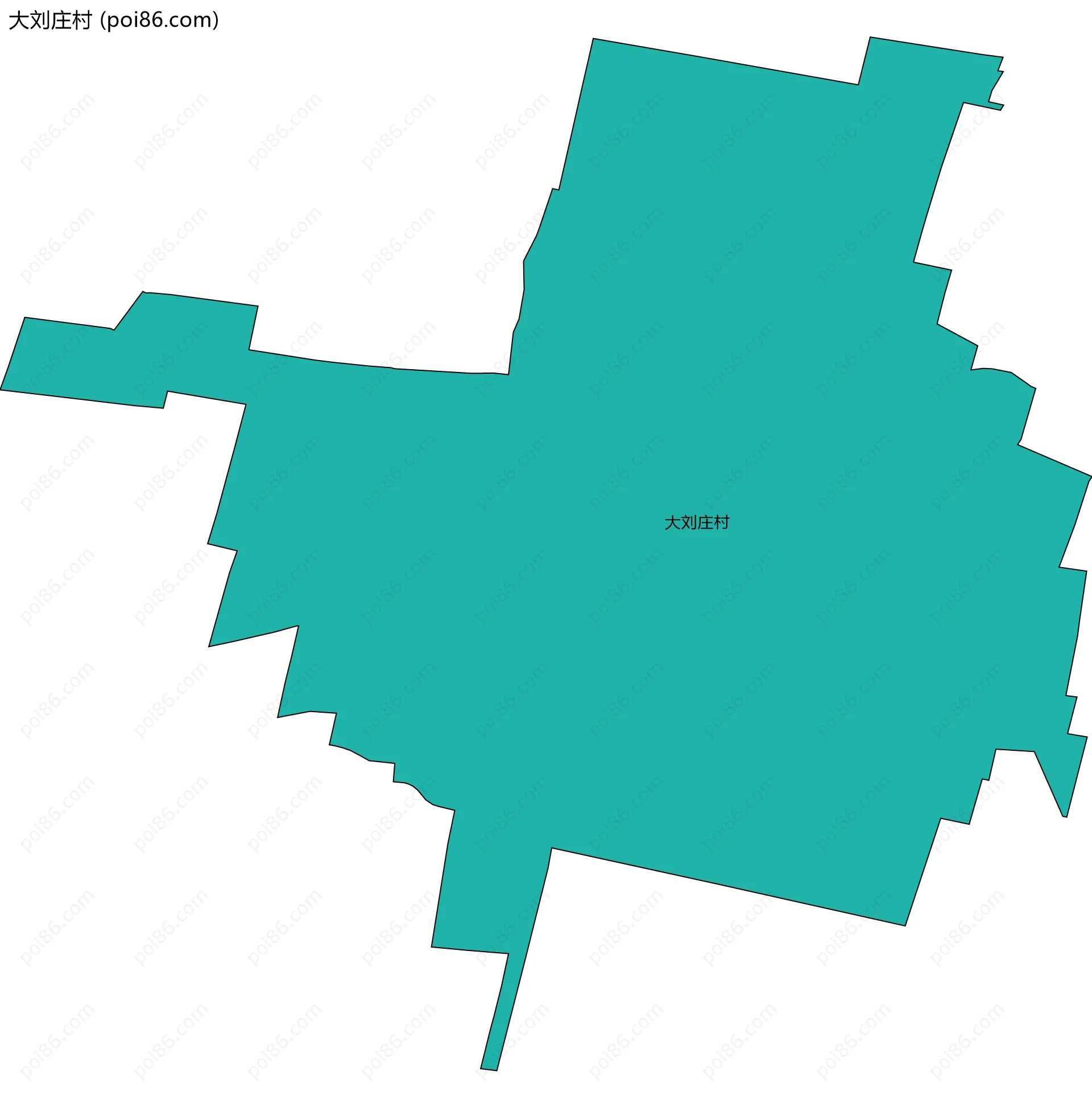 大刘庄村边界地图
