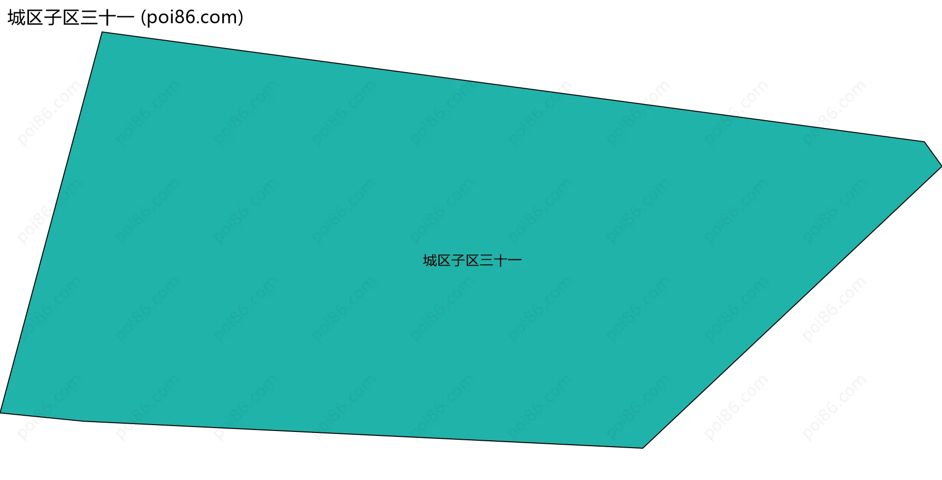 城区子区三十一边界地图