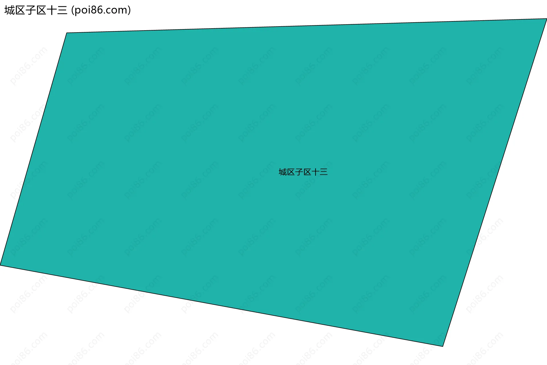 城区子区十三边界地图