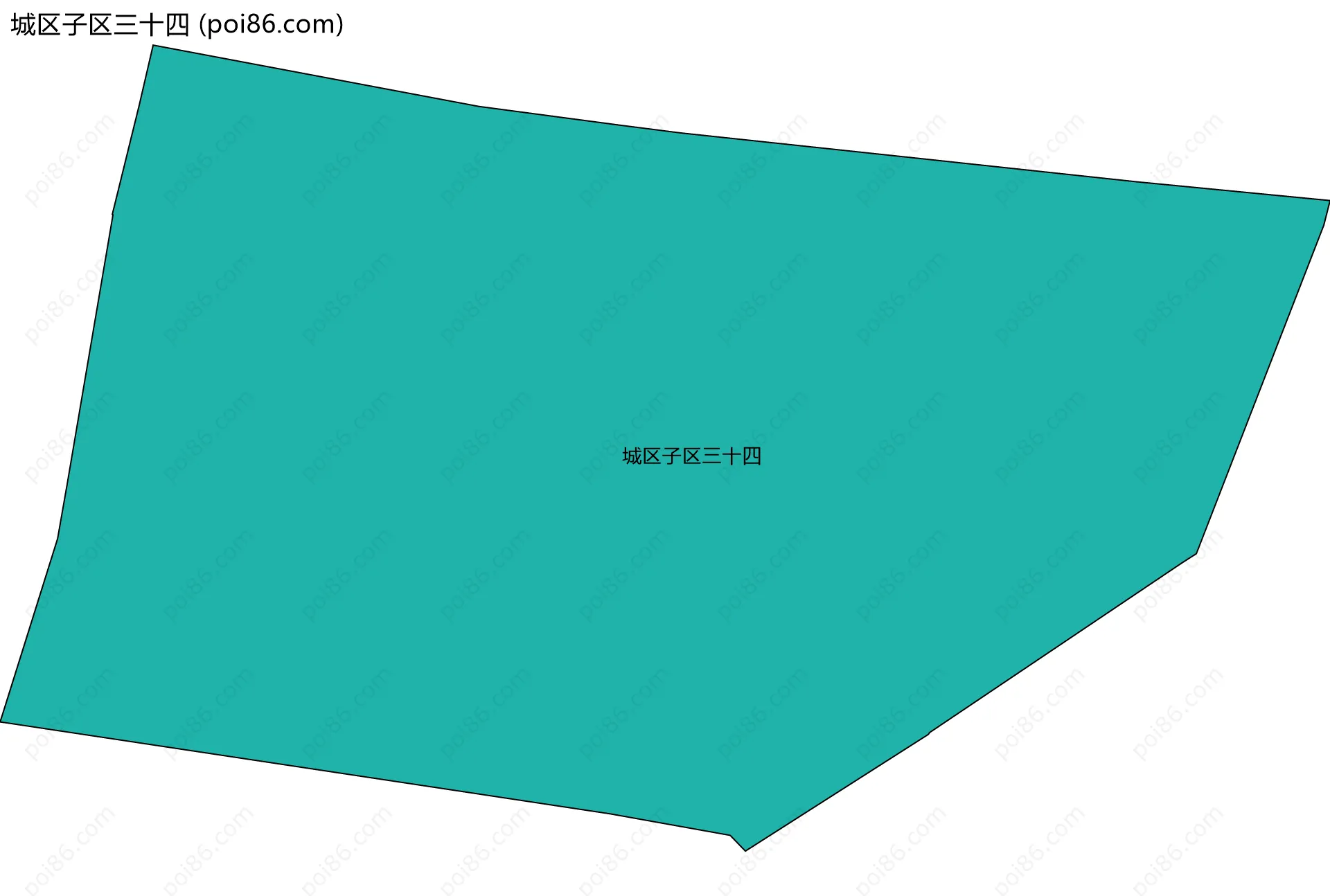 城区子区三十四边界地图