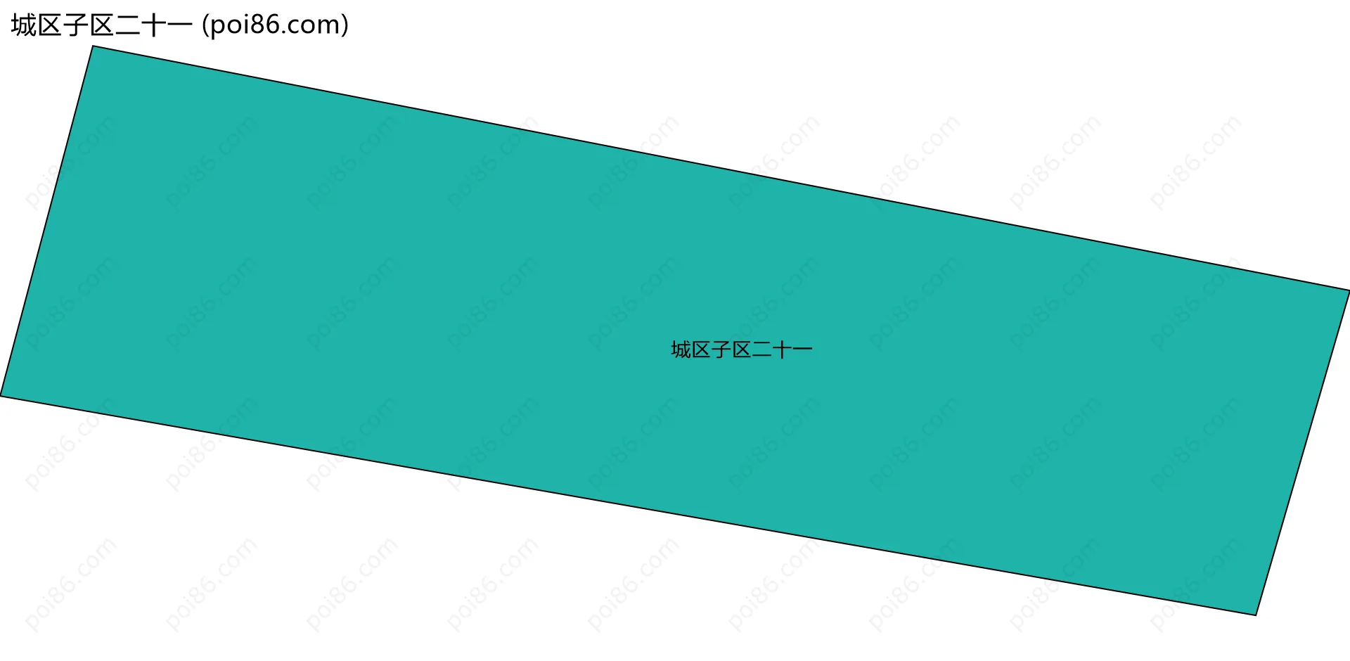 城区子区二十一边界地图