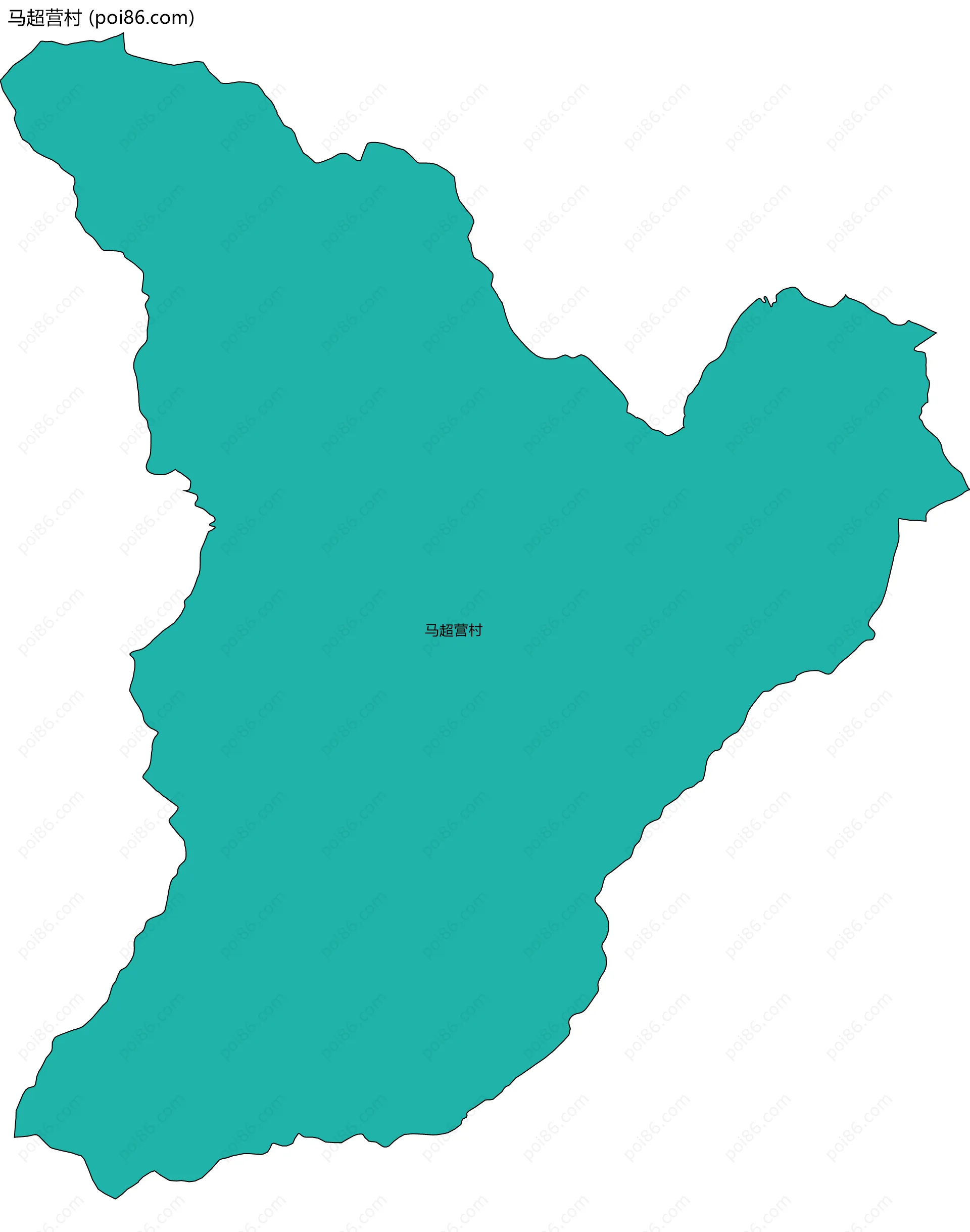 马超营村边界地图