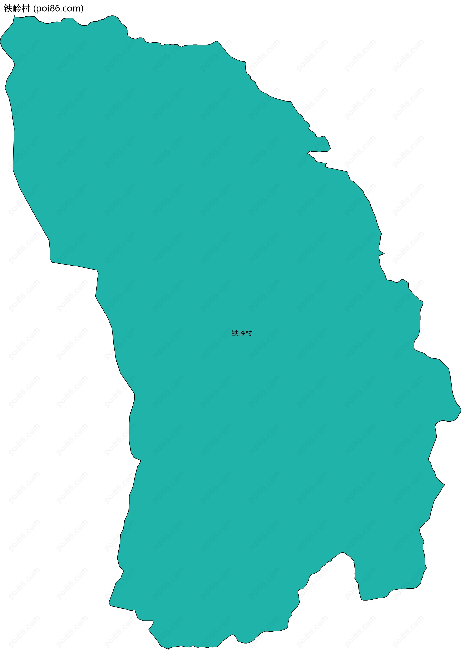 铁岭村边界地图