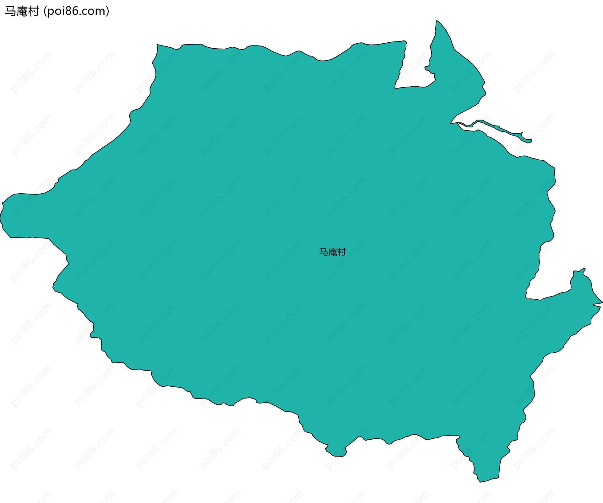 马庵村边界地图
