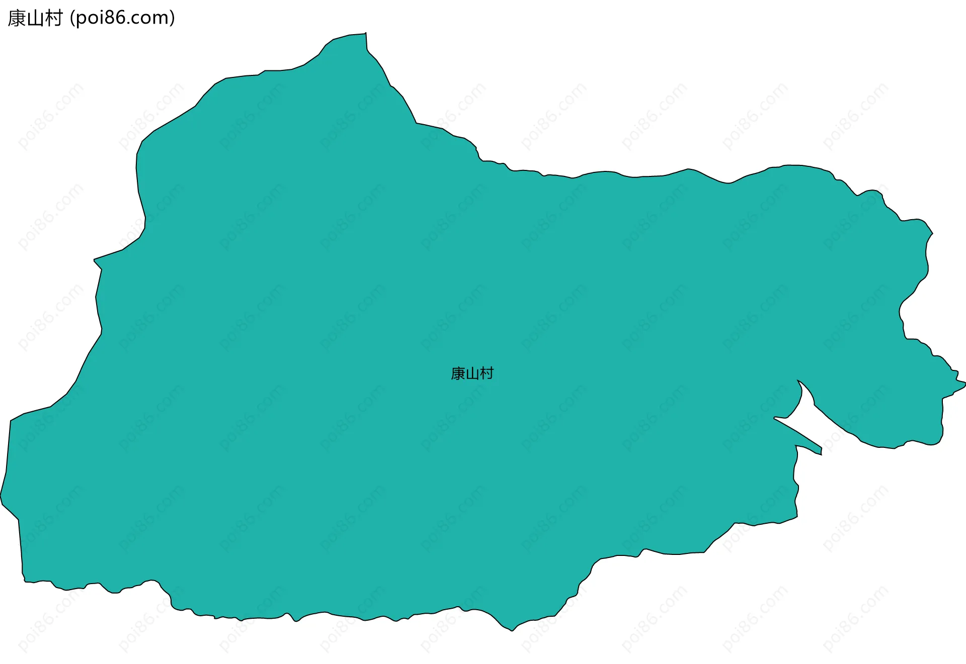 康山村边界地图