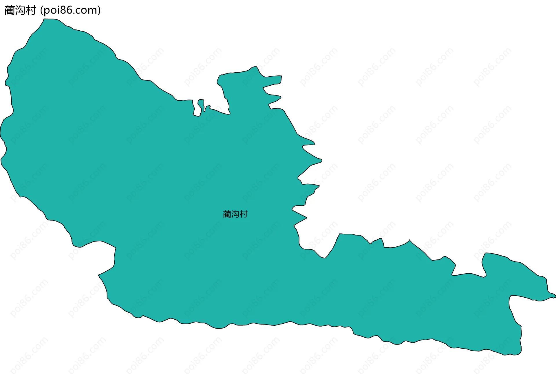 蔺沟村边界地图