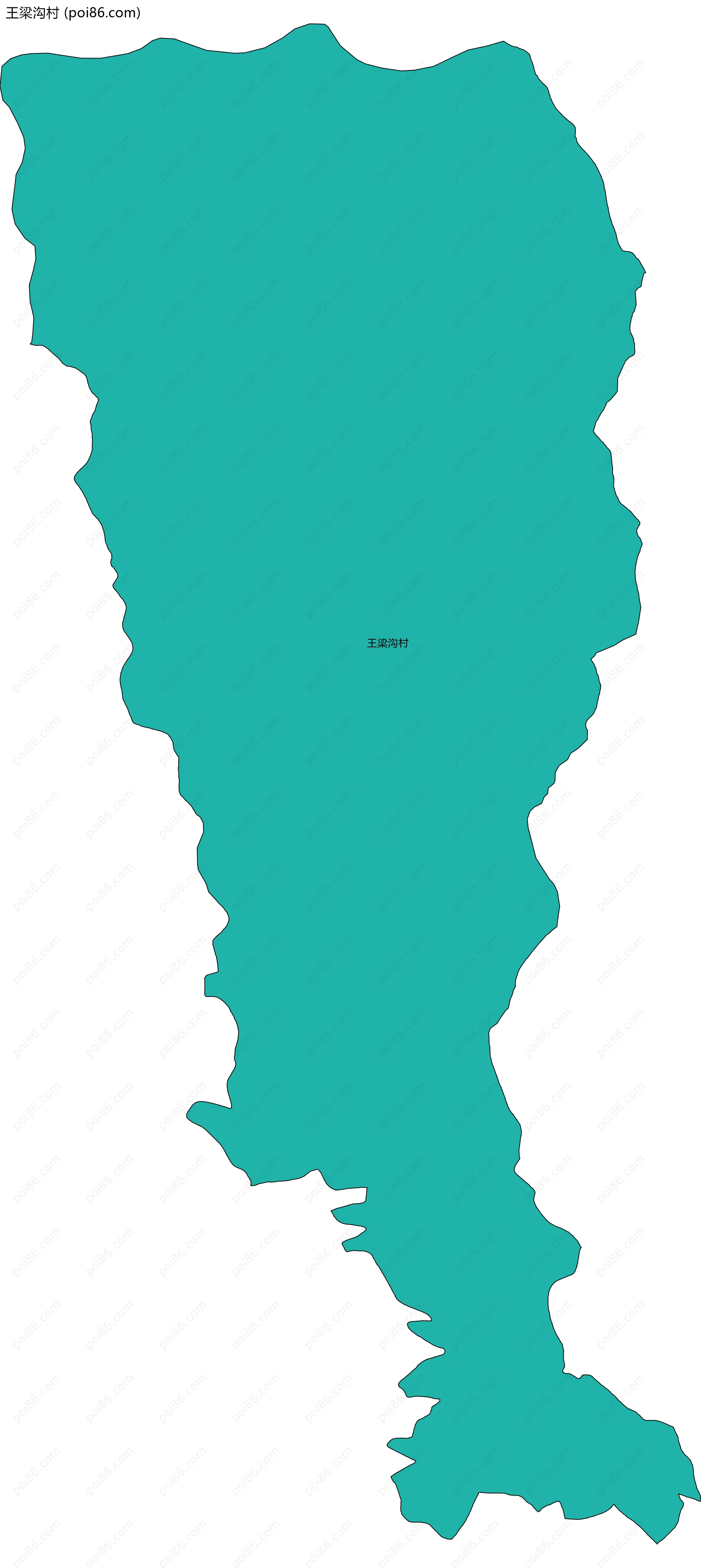 王梁沟村边界地图