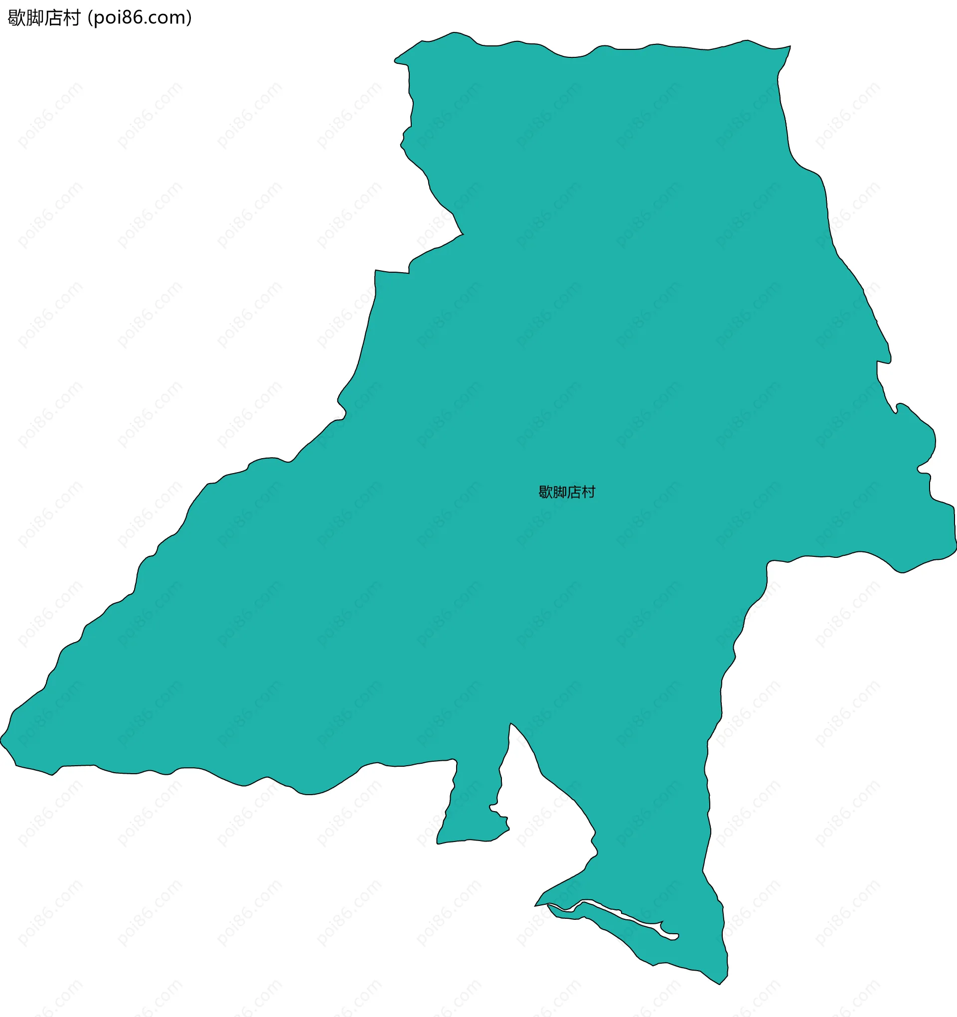 歇脚店村边界地图