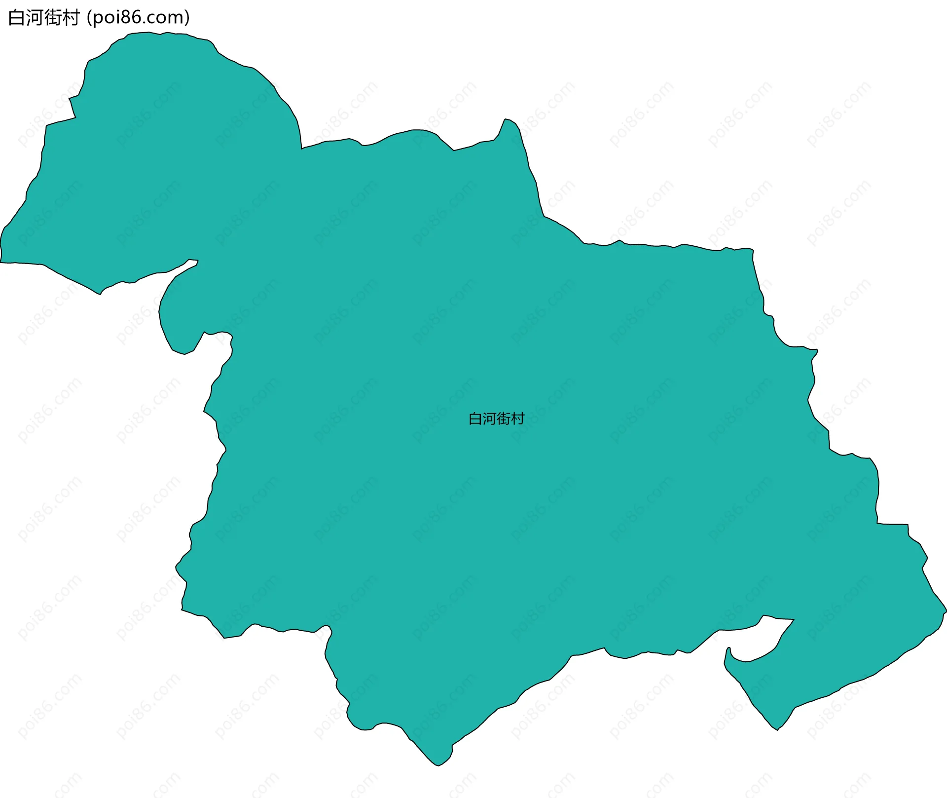 白河街村边界地图