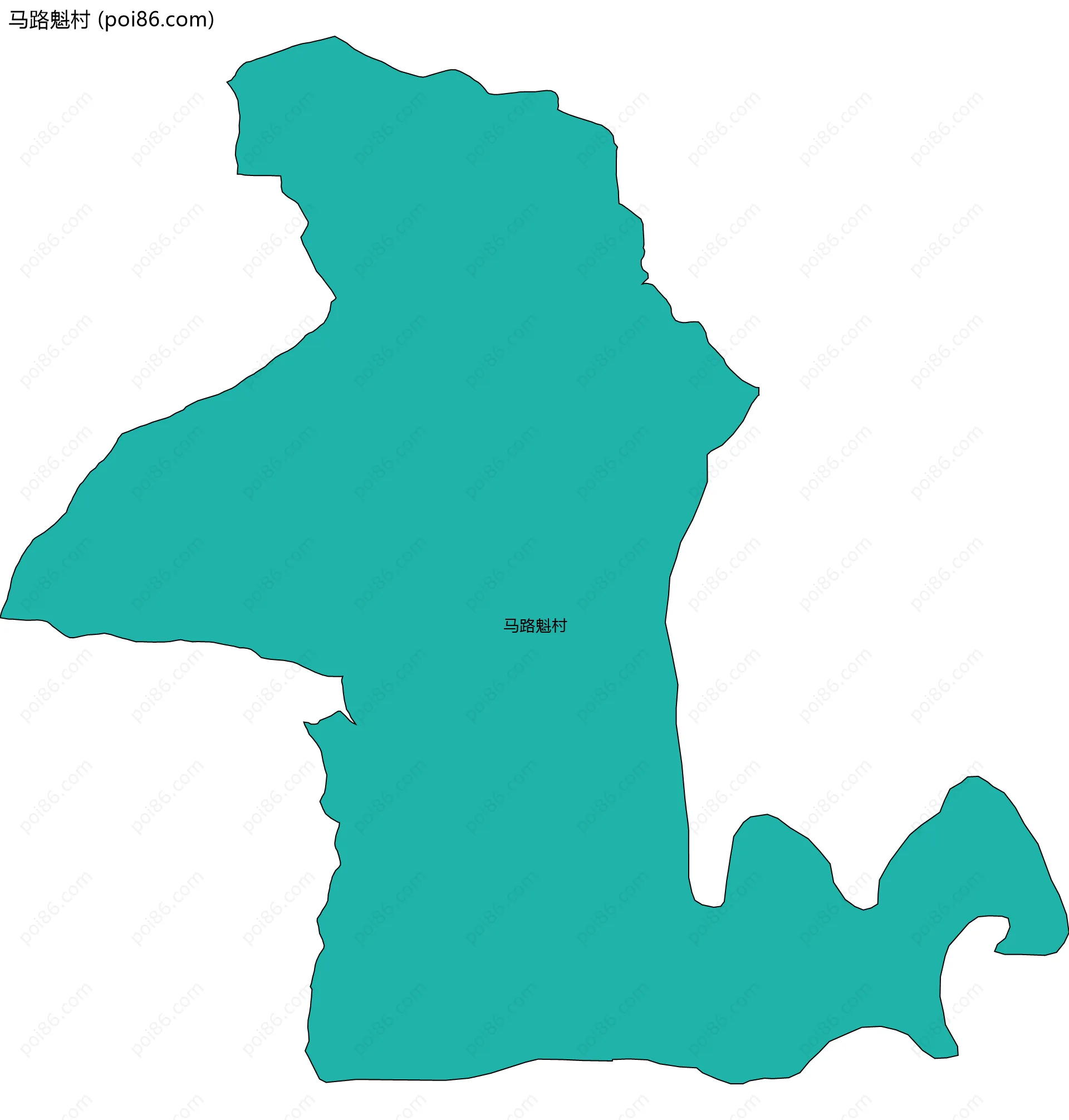 马路魁村边界地图