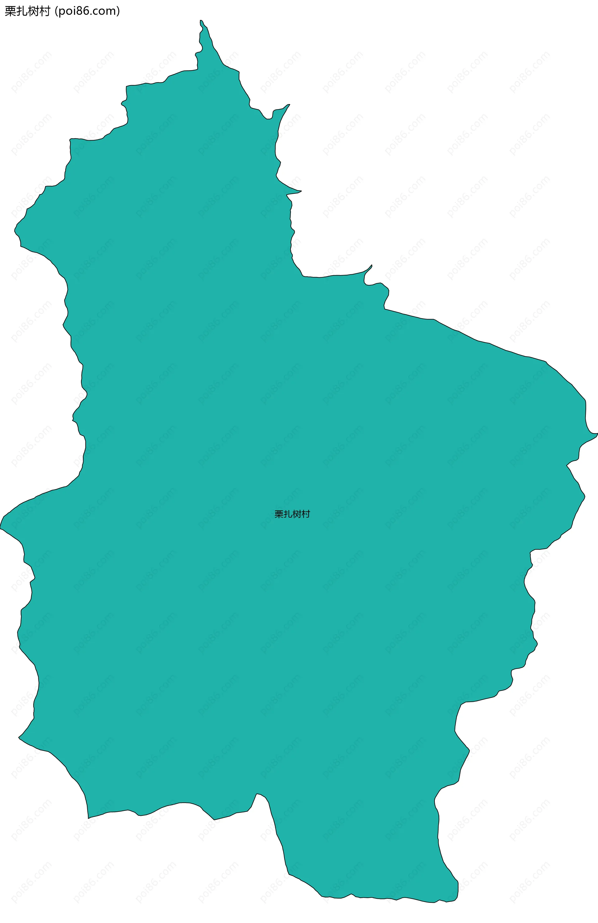 栗扎树村边界地图