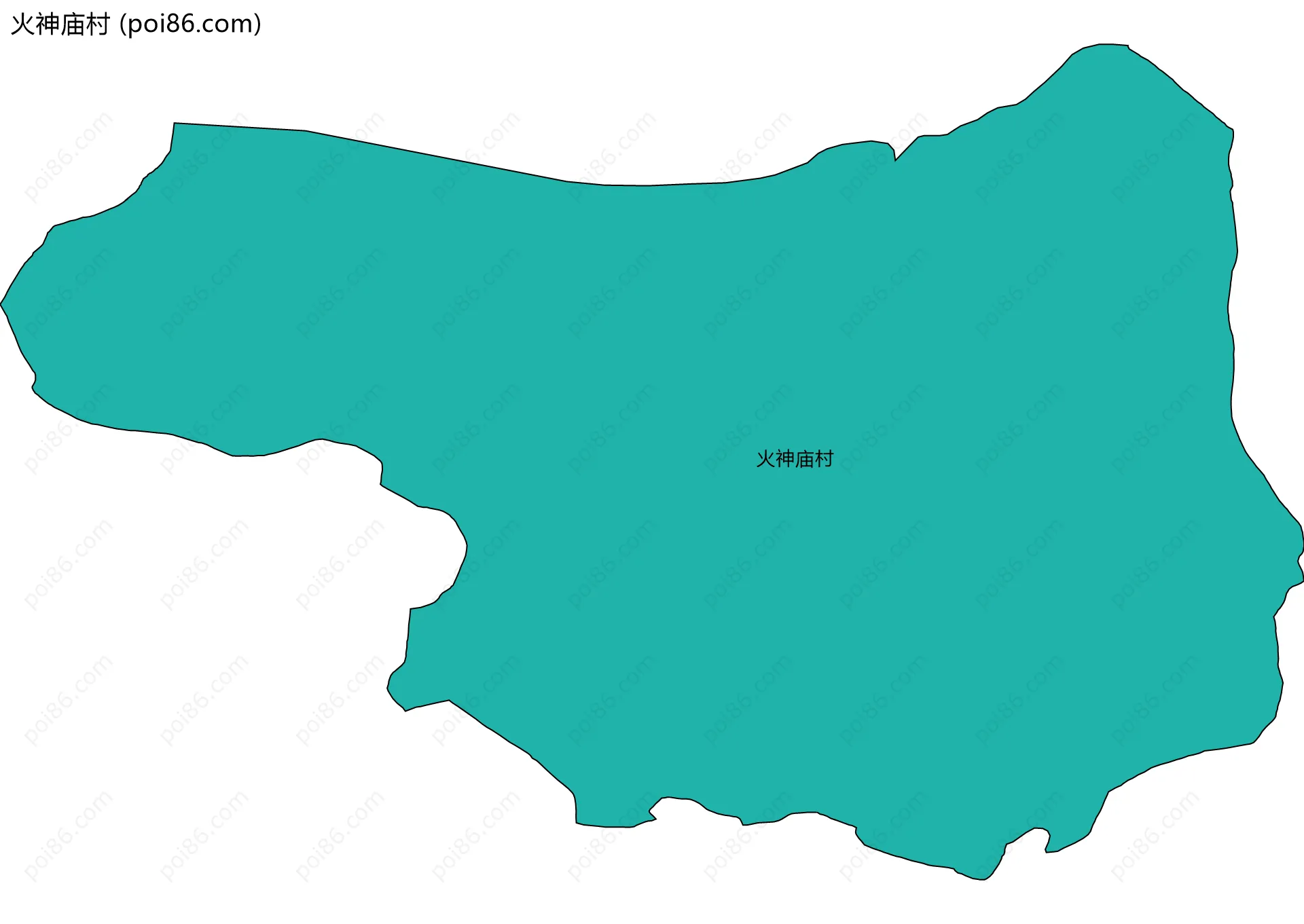 火神庙村边界地图