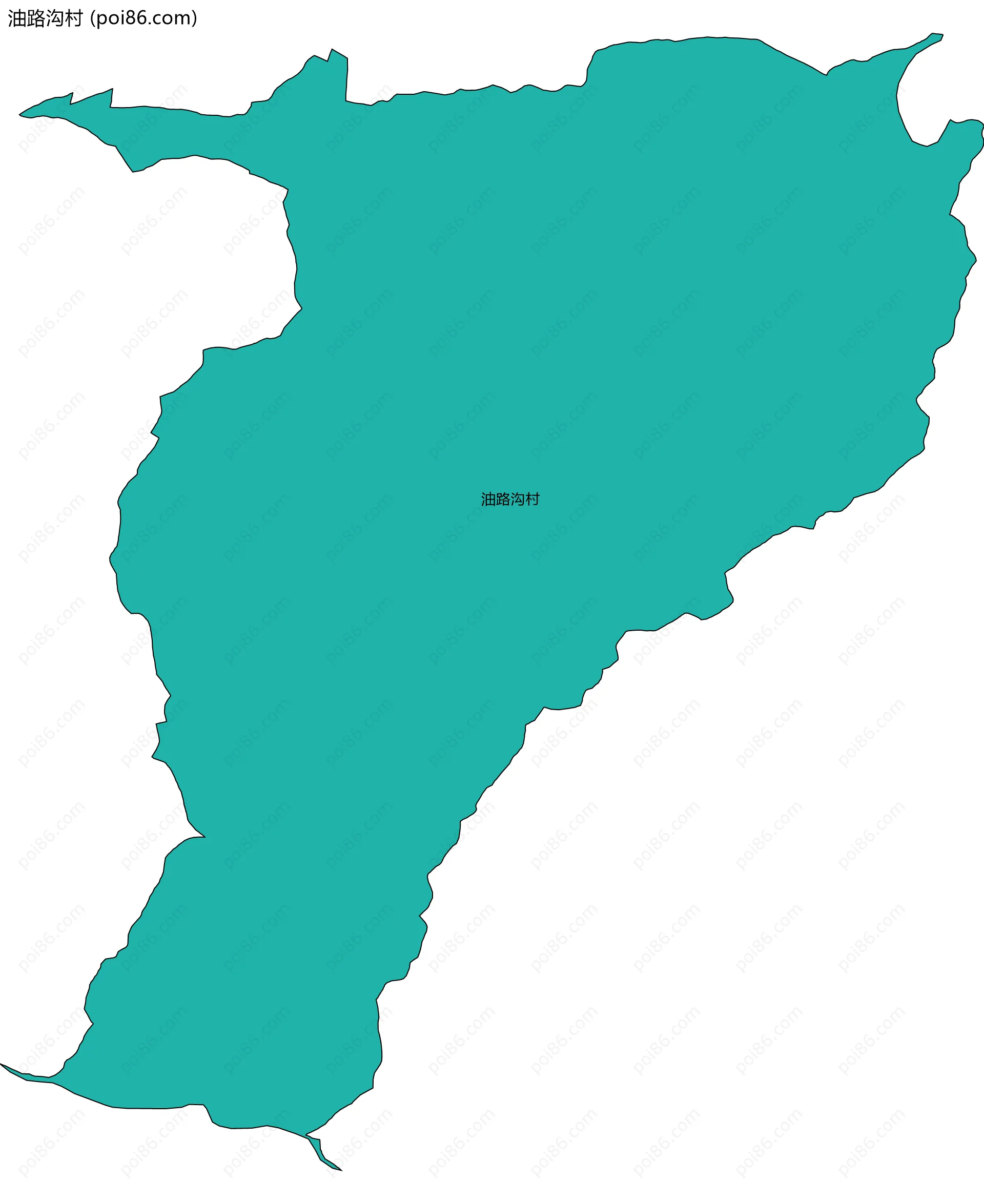 油路沟村边界地图