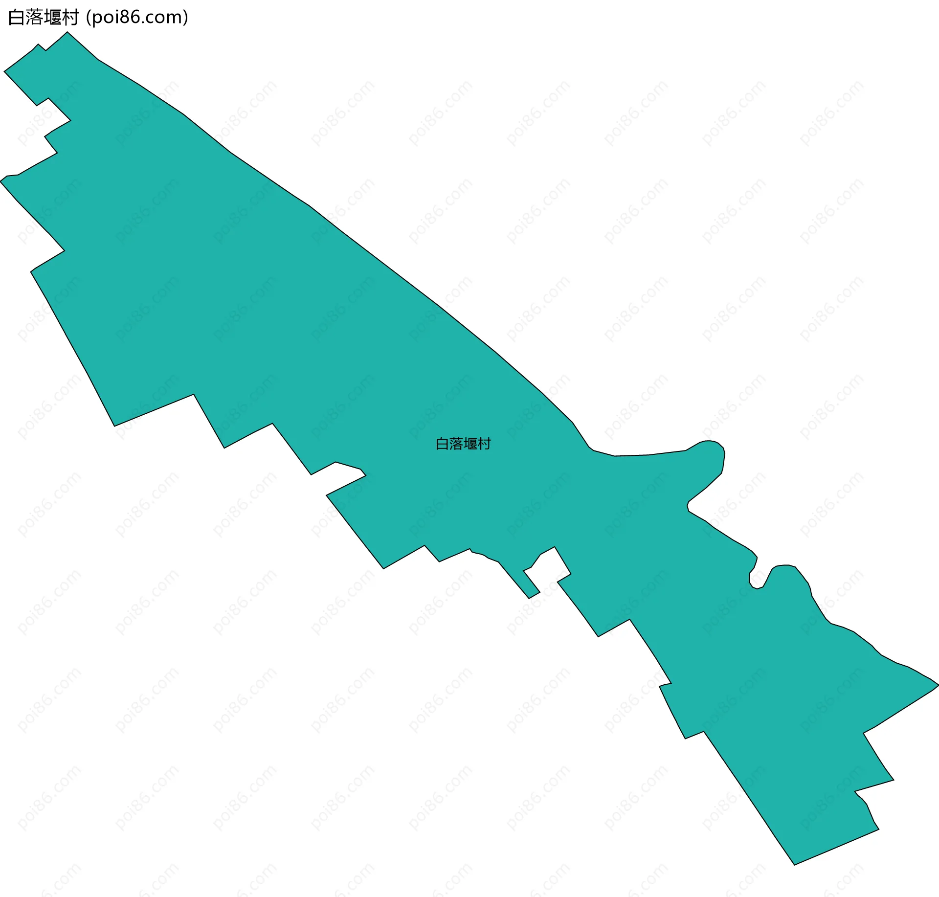 白落堰村边界地图