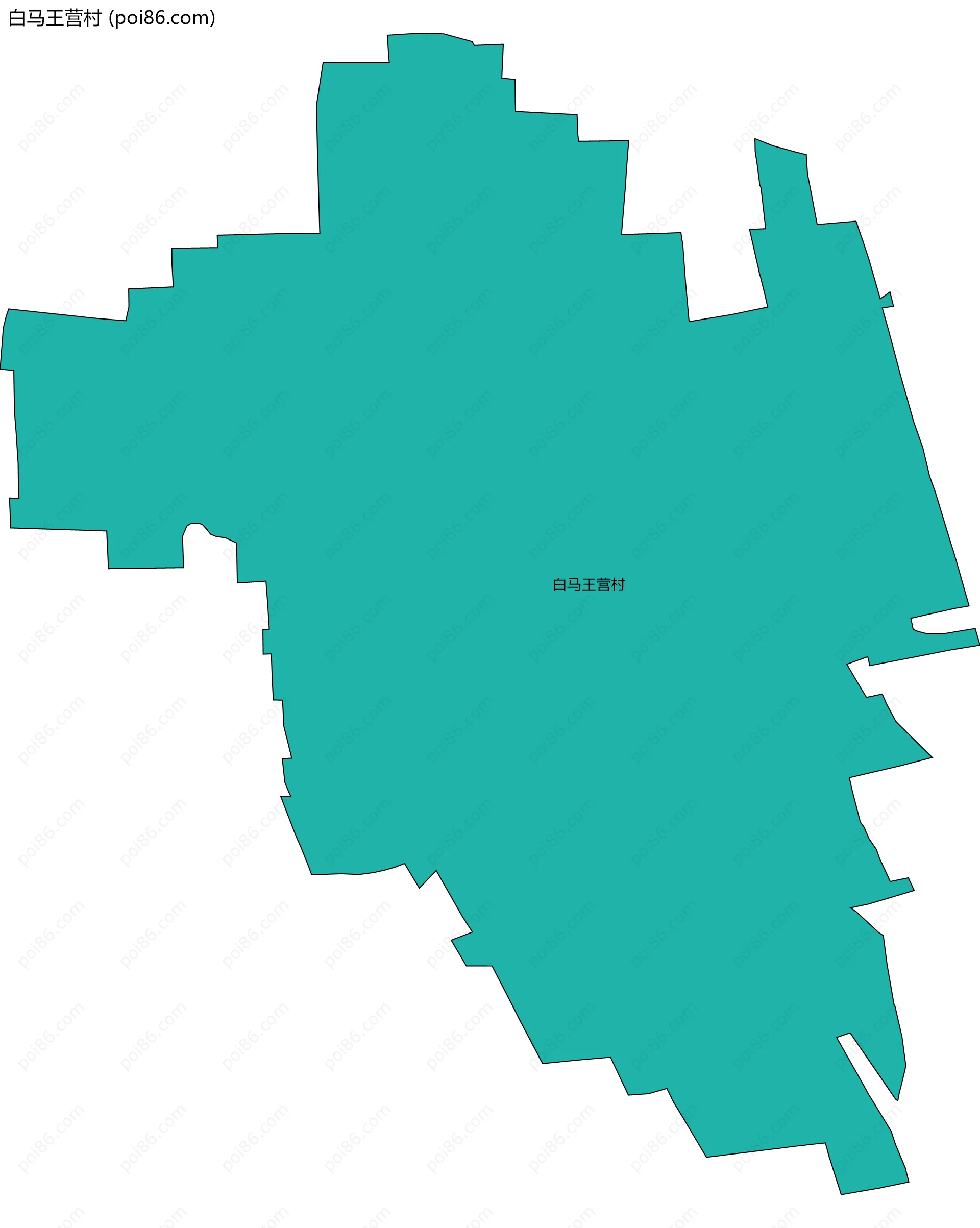 白马王营村边界地图