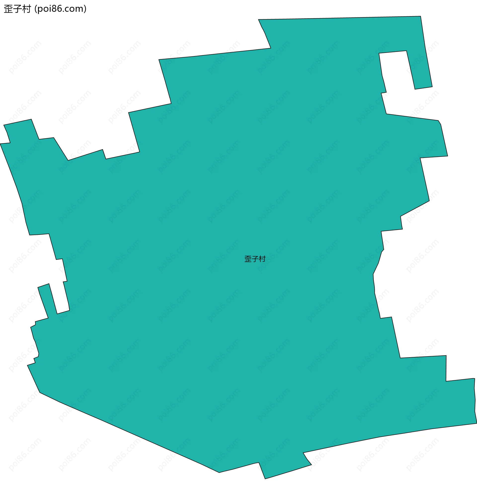 歪子村边界地图
