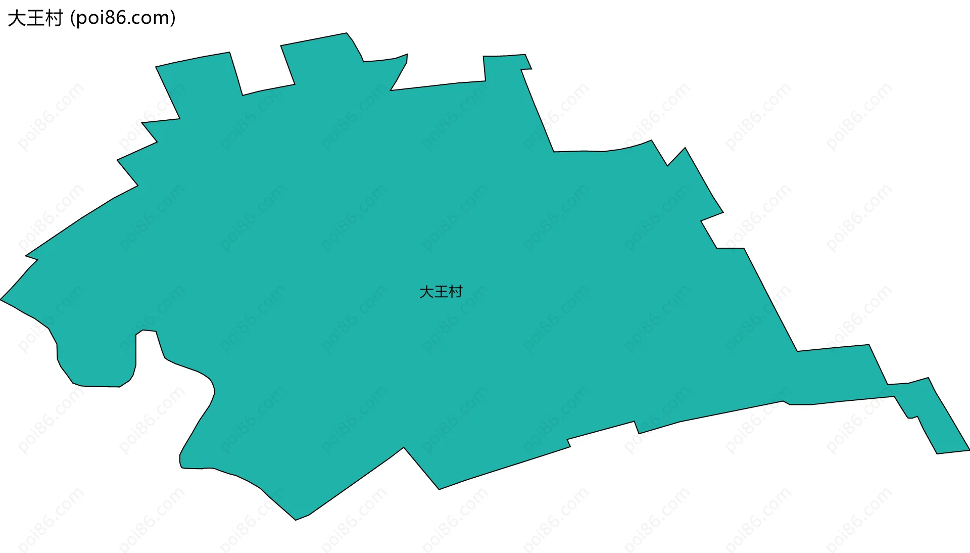 大王村边界地图
