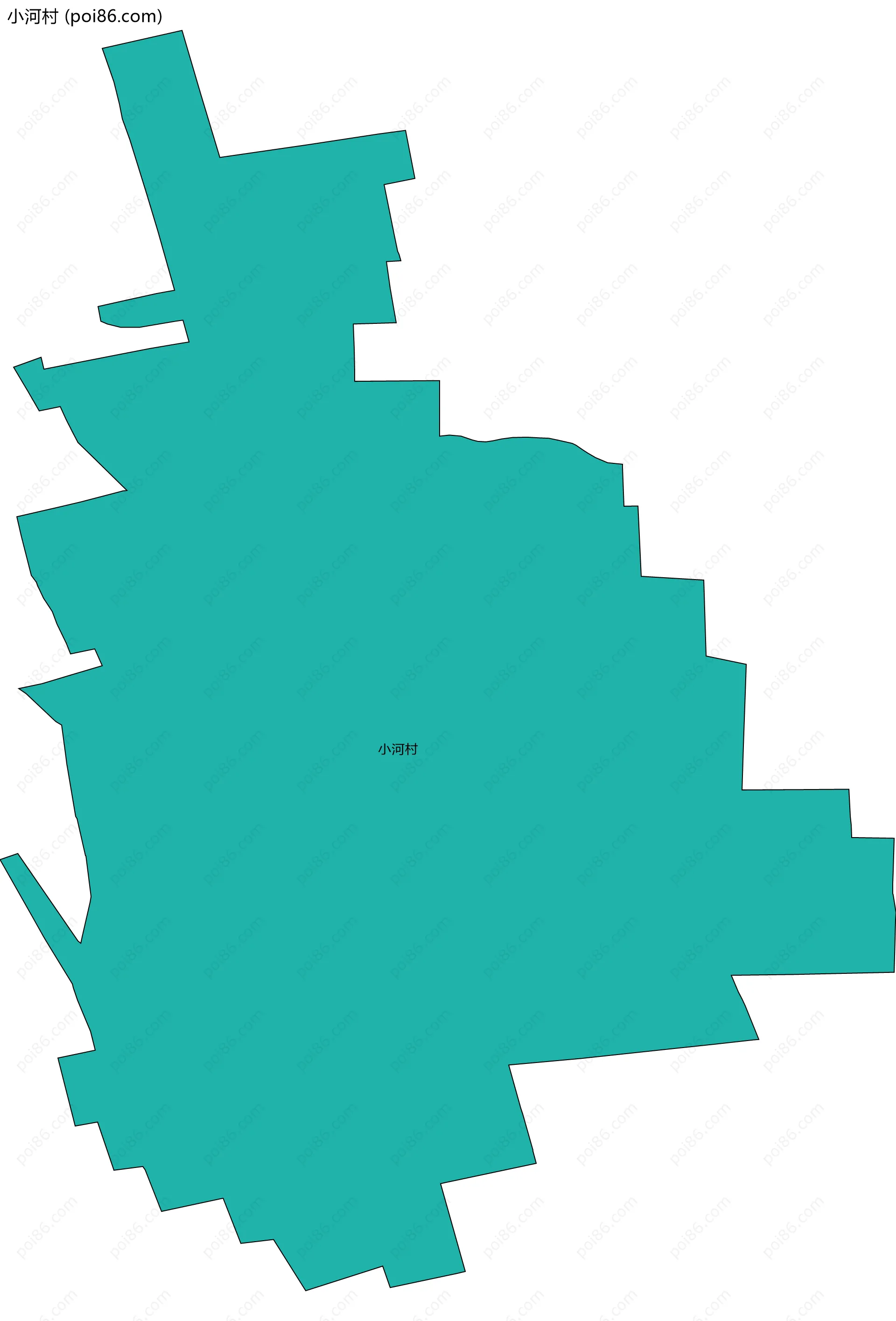 小河村边界地图