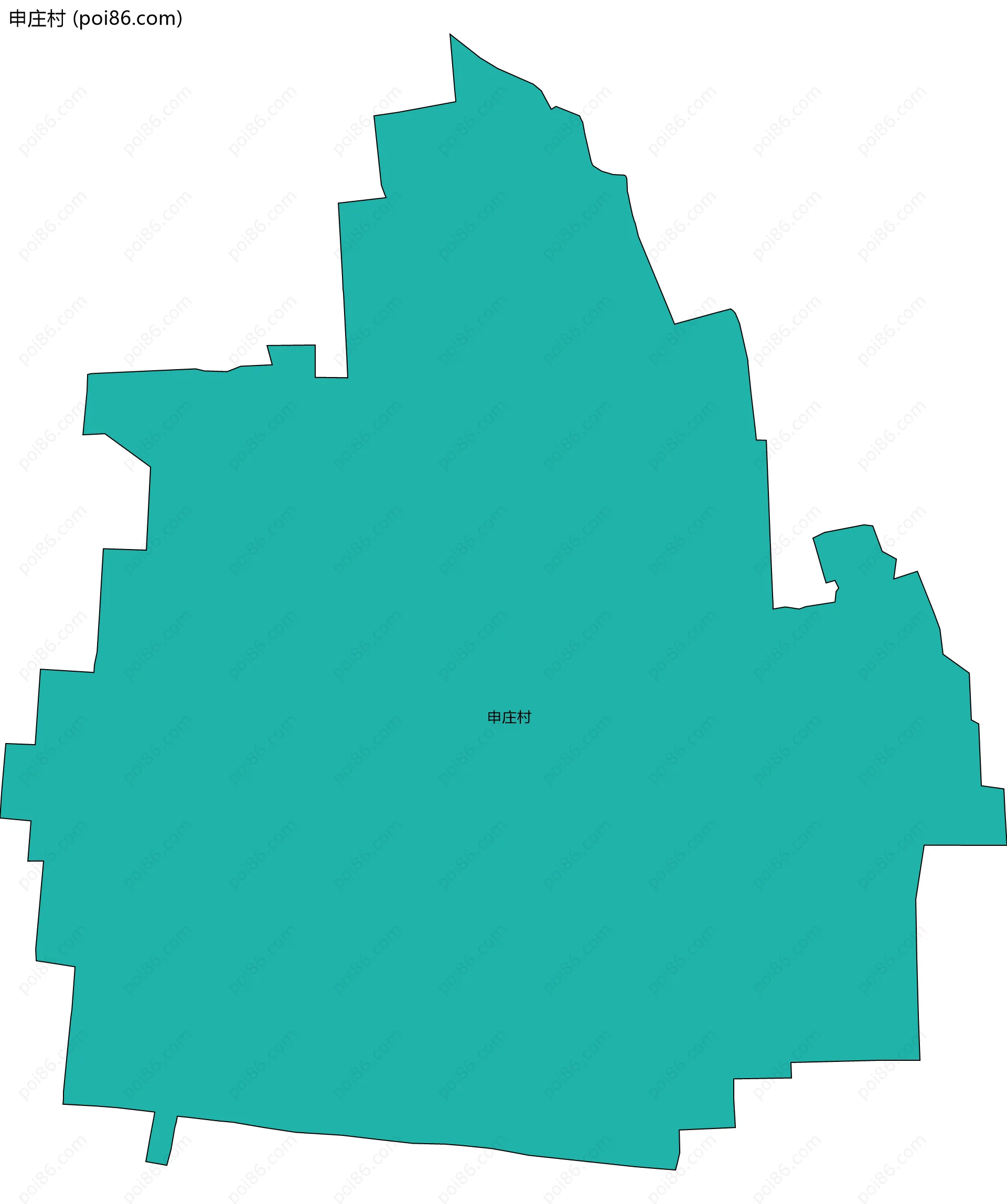 申庄村边界地图