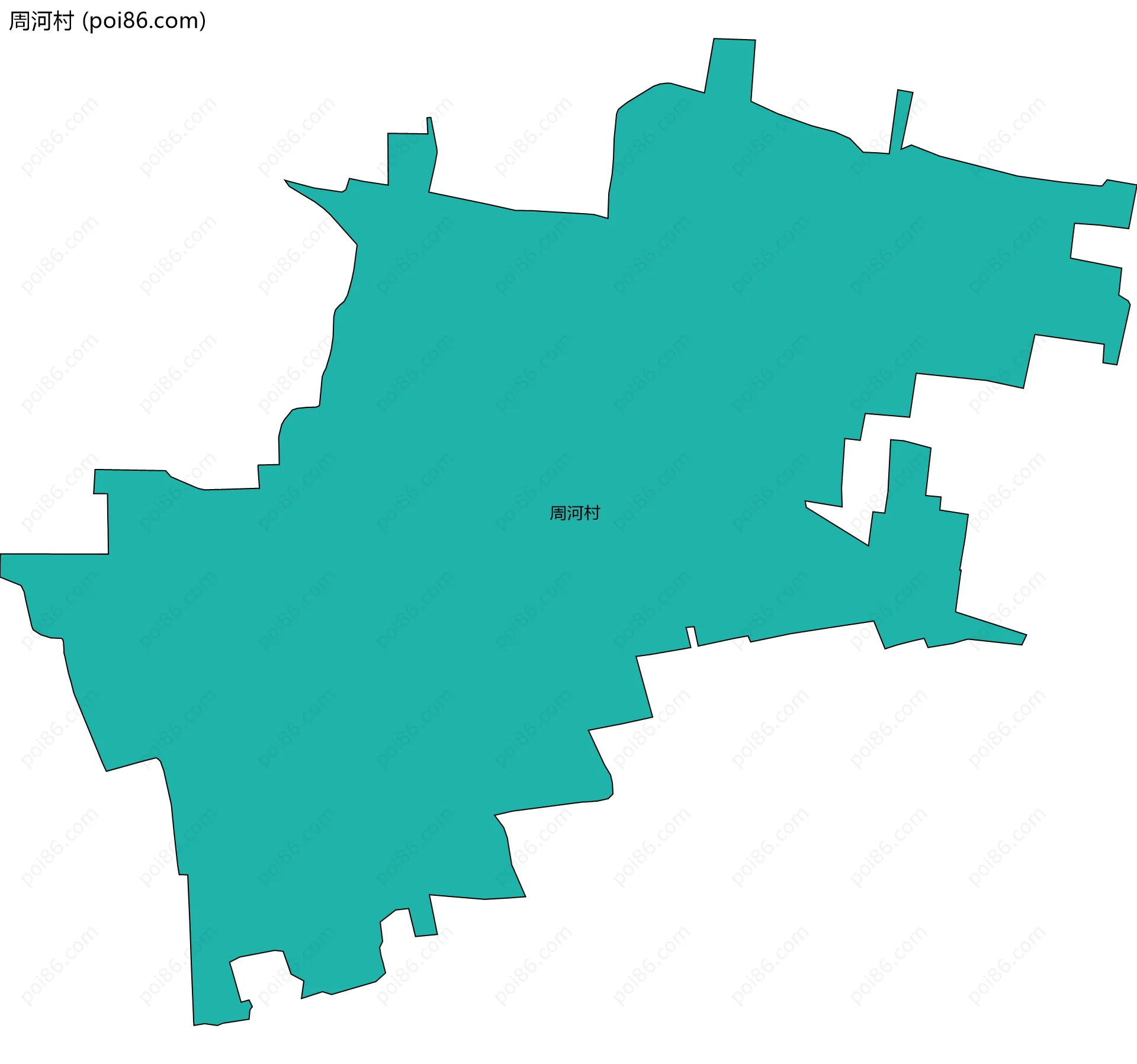 周河村边界地图