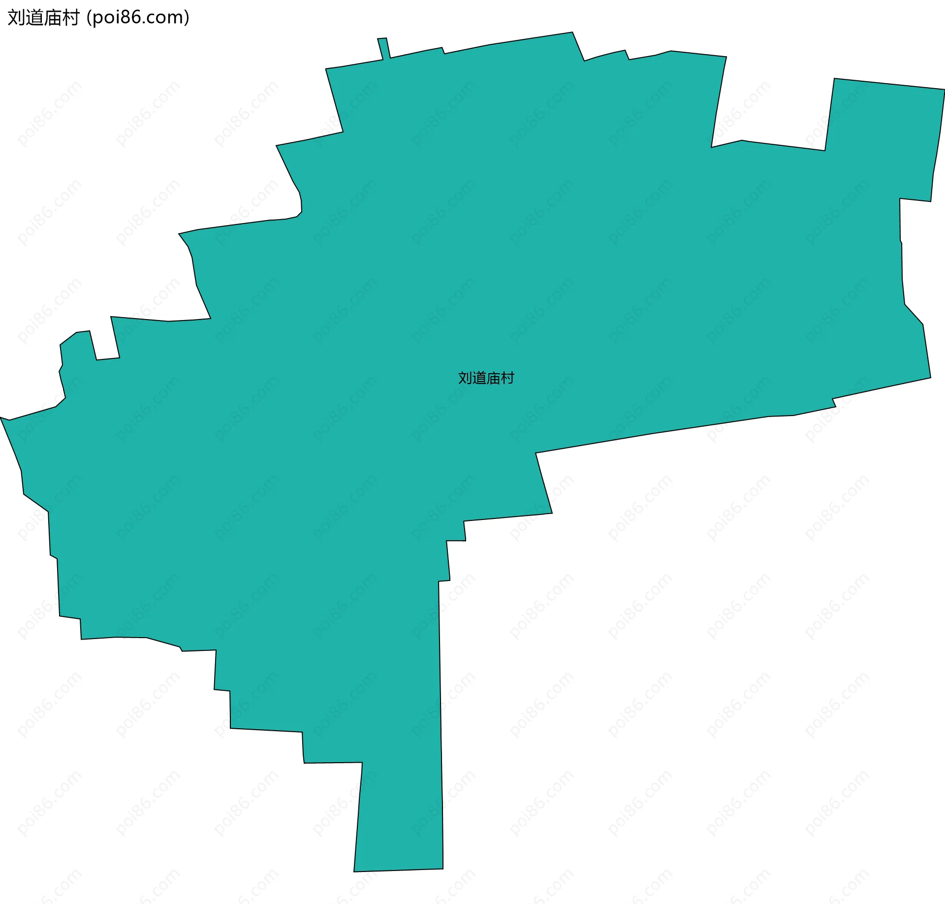 刘道庙村边界地图