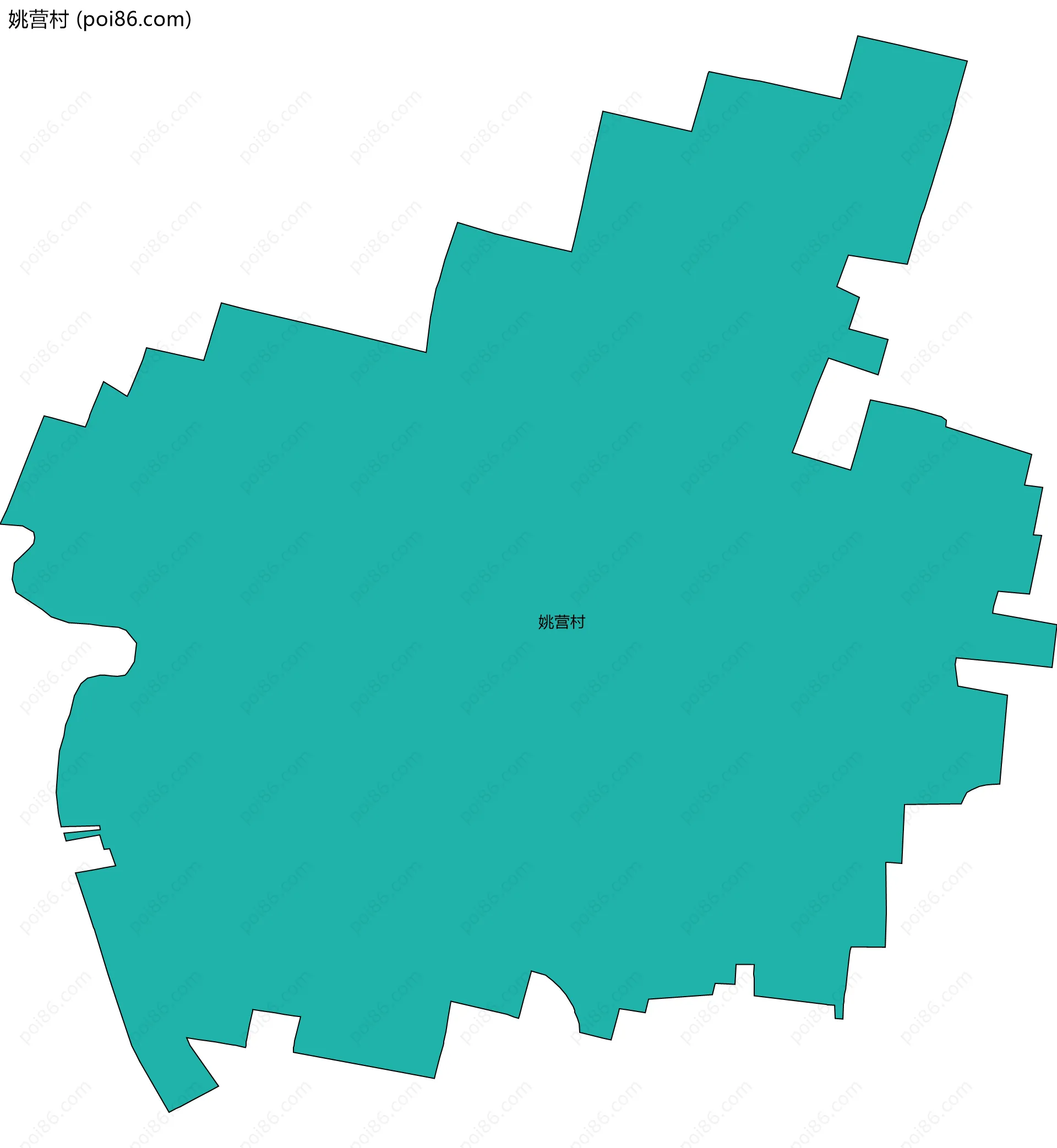 姚营村边界地图