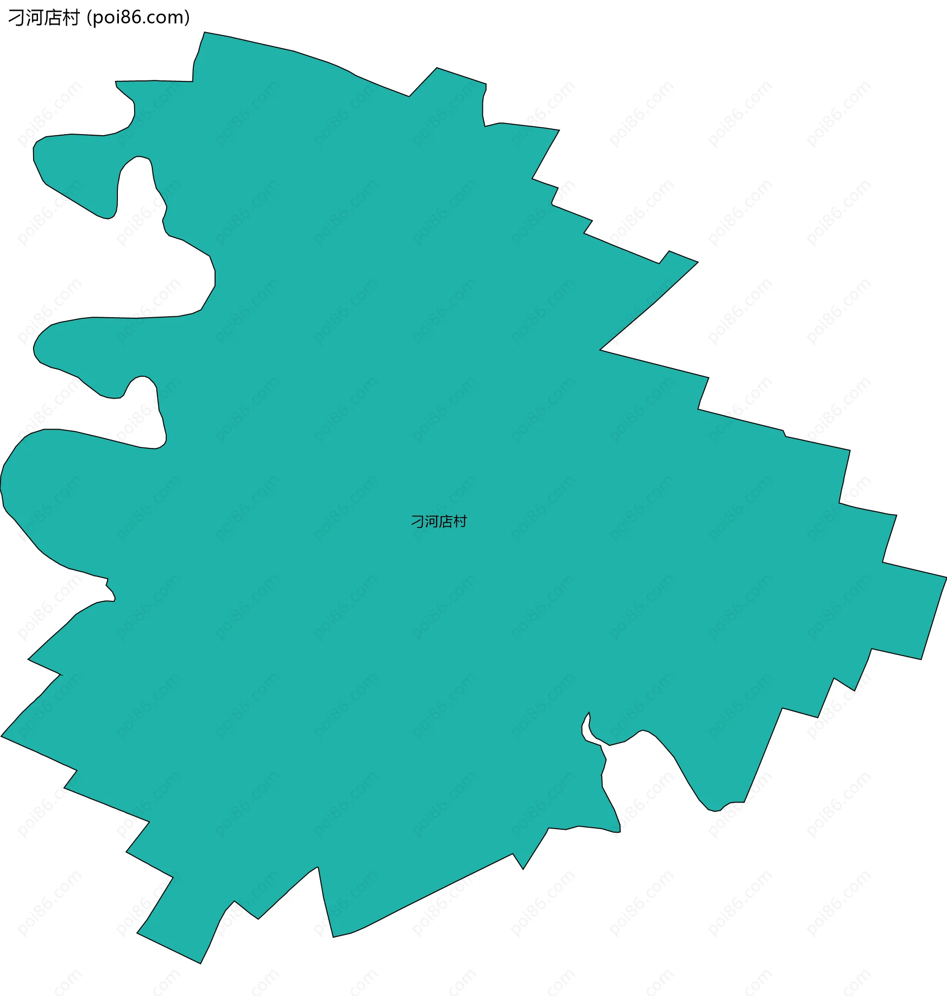 刁河店村边界地图