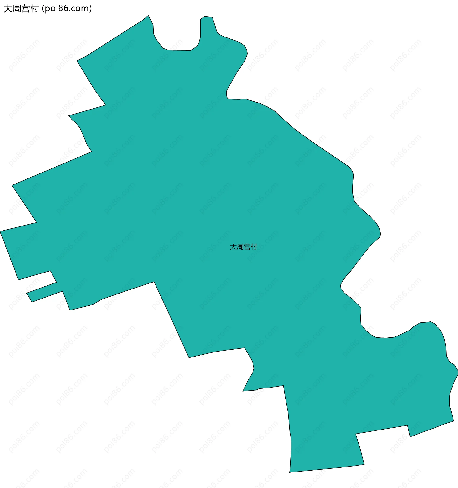 大周营村边界地图