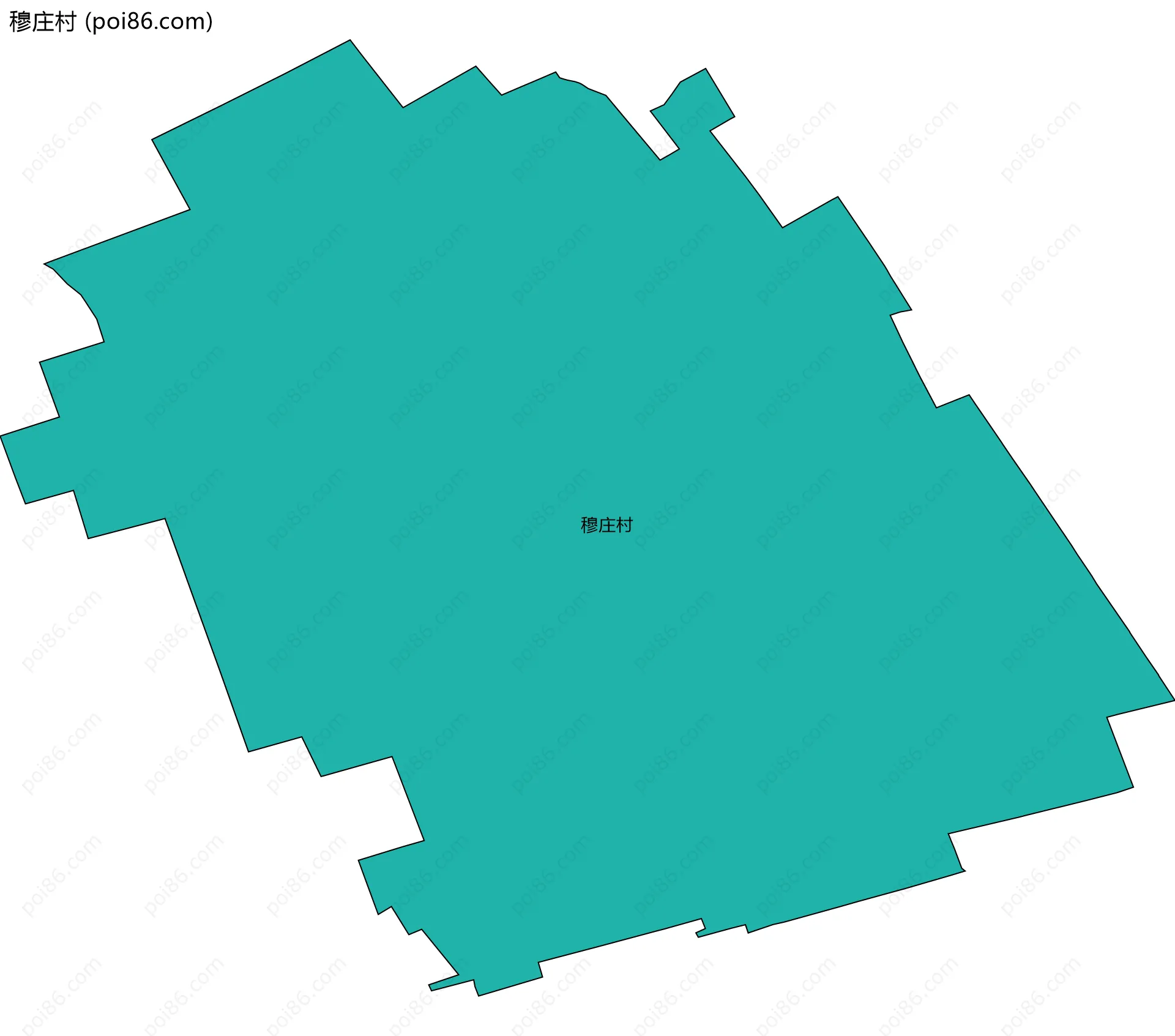 穆庄村边界地图