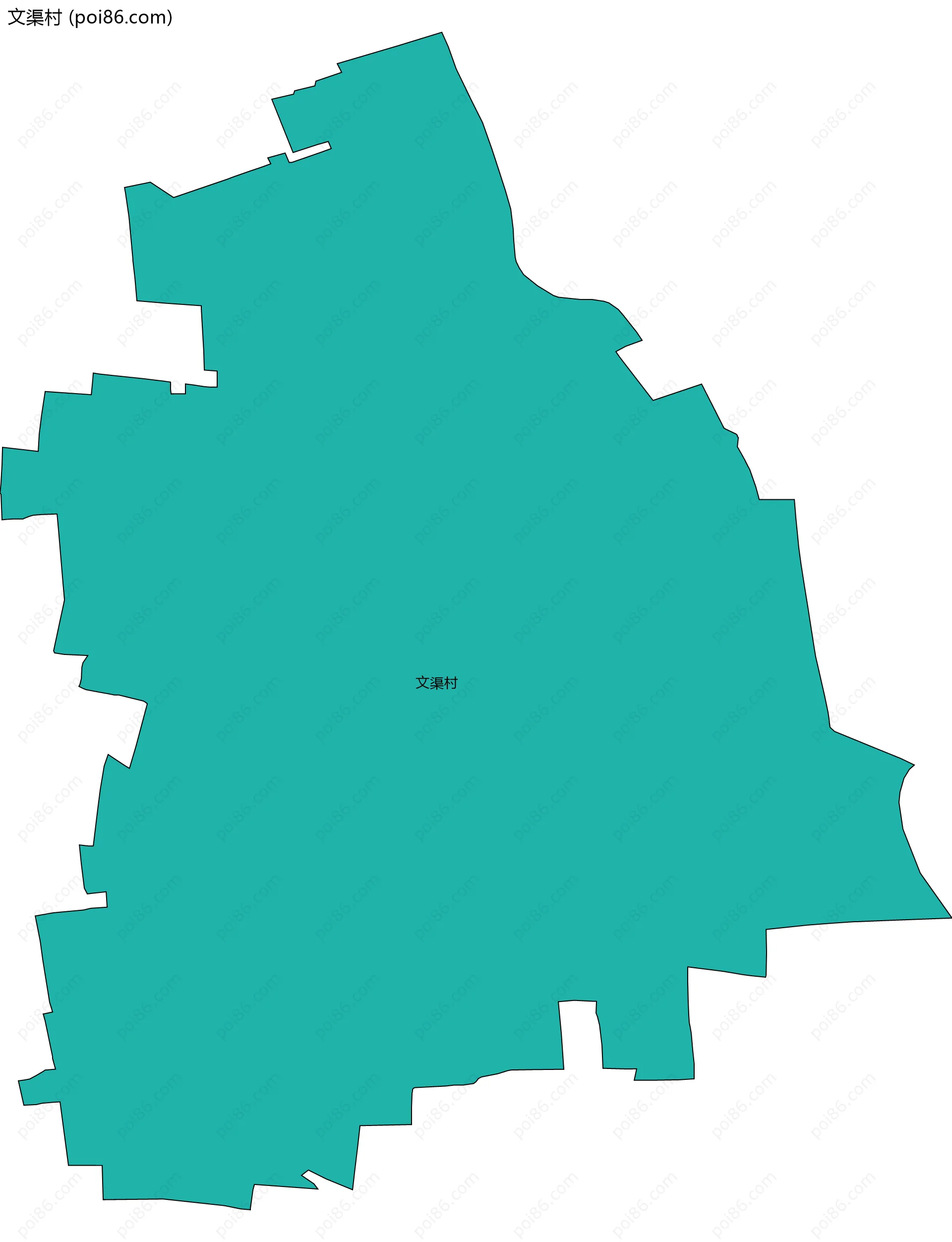 文渠村边界地图