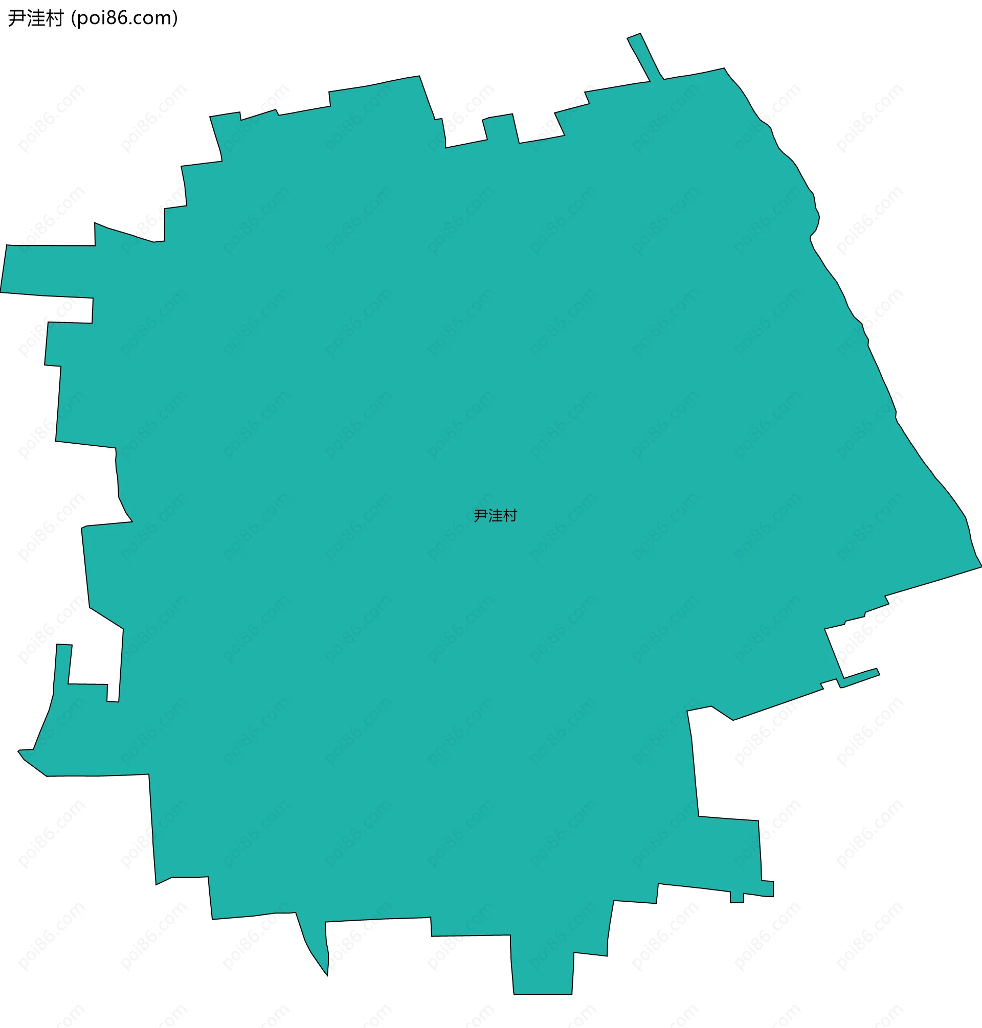 尹洼村边界地图