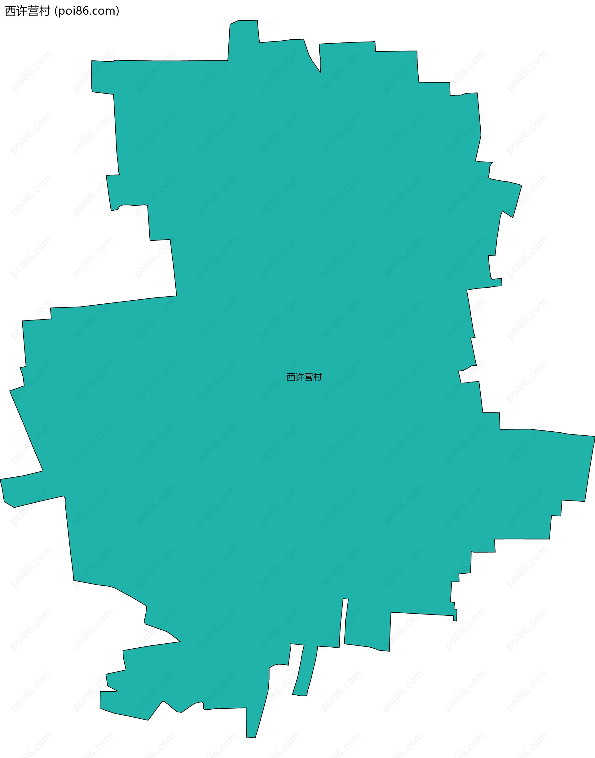 西许营村边界地图