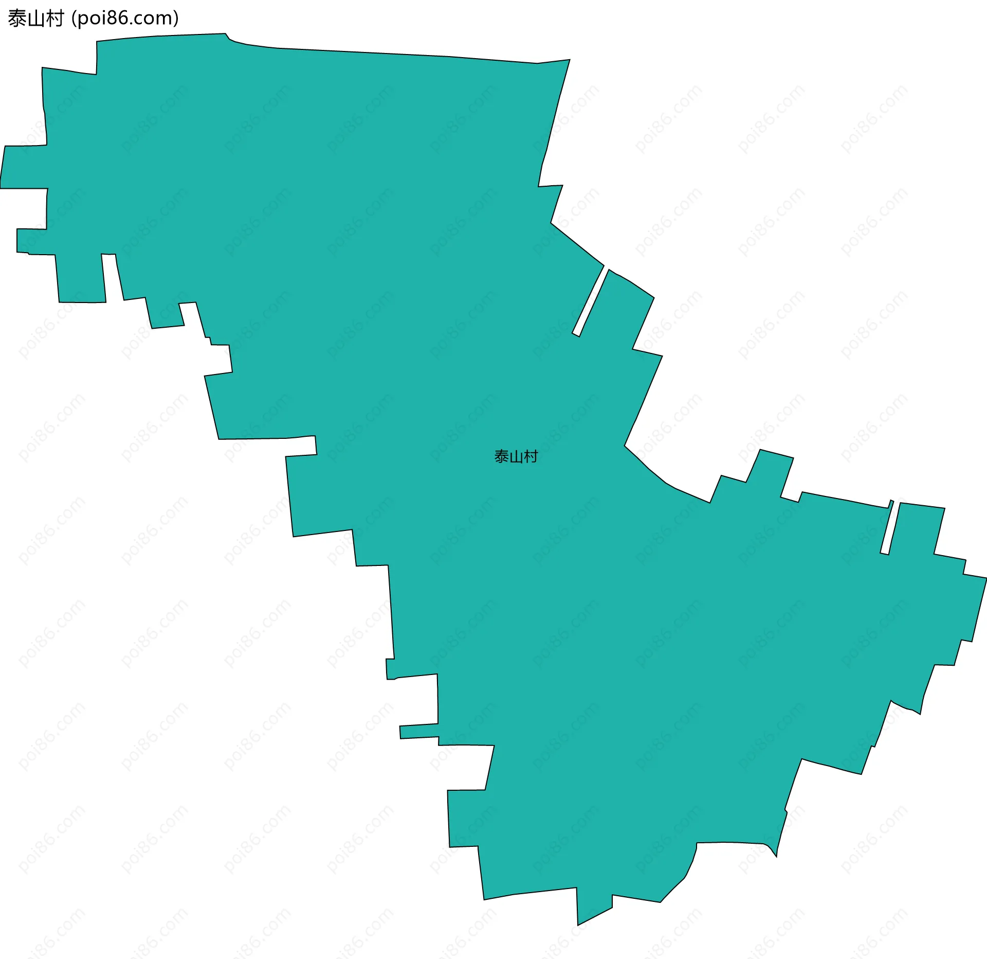 泰山村边界地图
