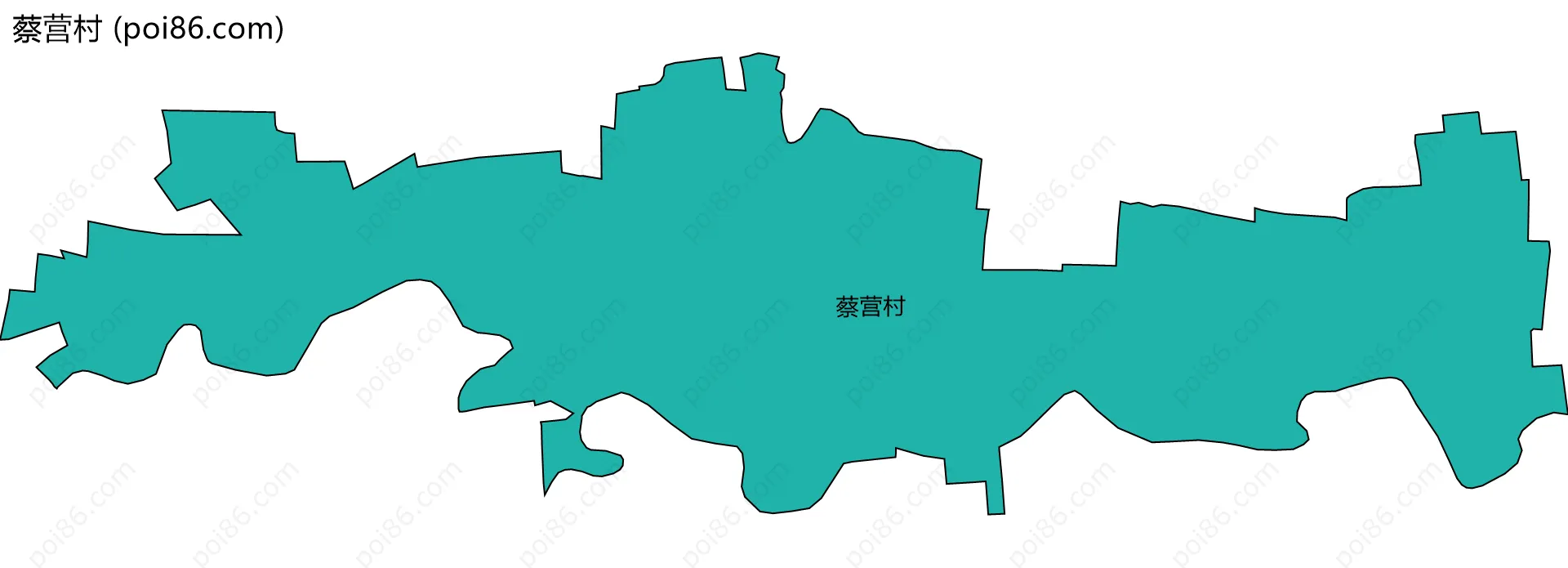 蔡营村边界地图